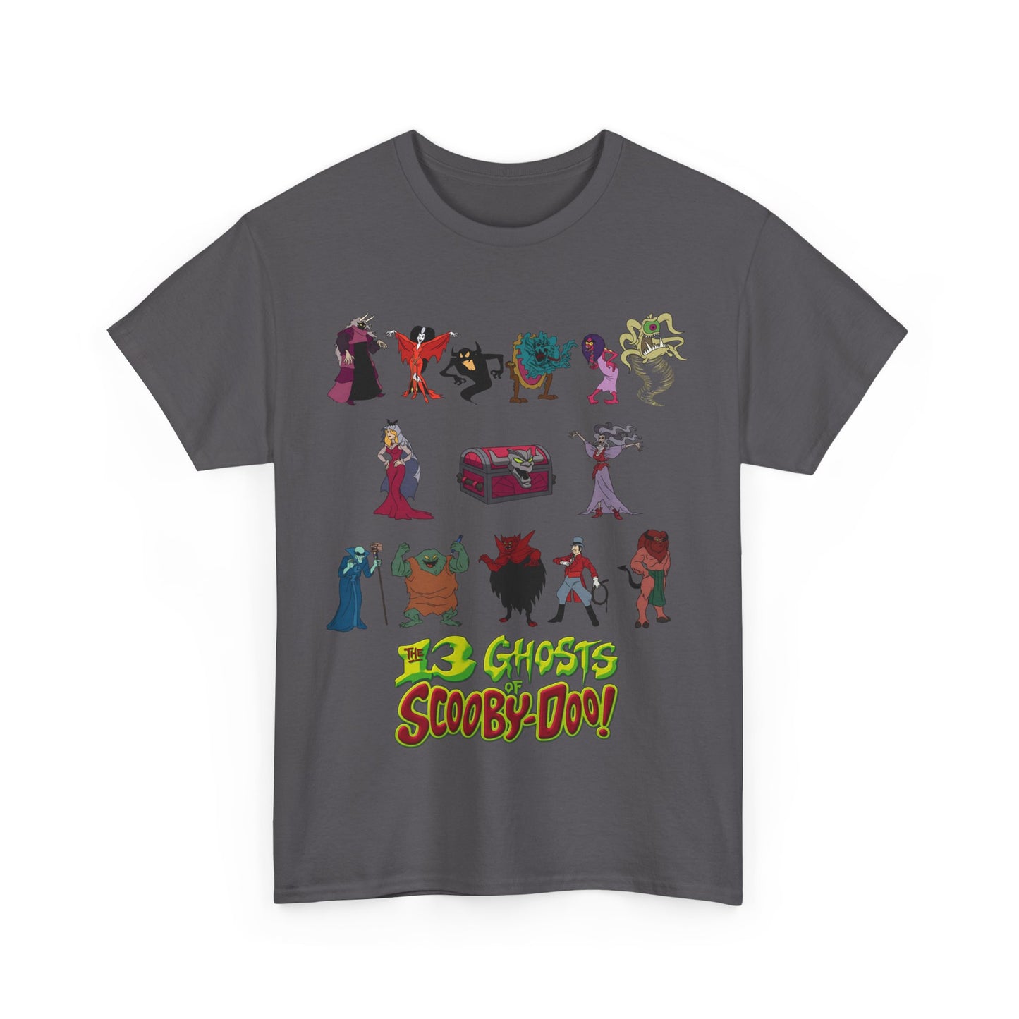 13 Ghosts of Scooby-Doo T-Shirt - Hanna-Barbera Saturday Morning Cartoon - Chest of Demons - Maldor, Queen Morbidia, Reflector Specter
