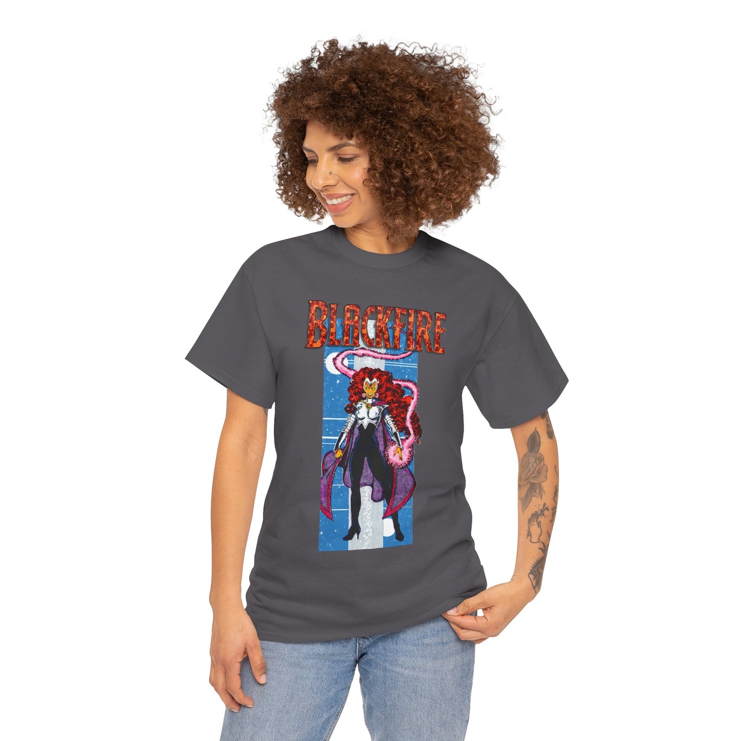 Blackfire T-Shirt - George Perez Art - New Teen Titans Enemy, Starfire's Evil Sister - From Tamaran - DC Comics