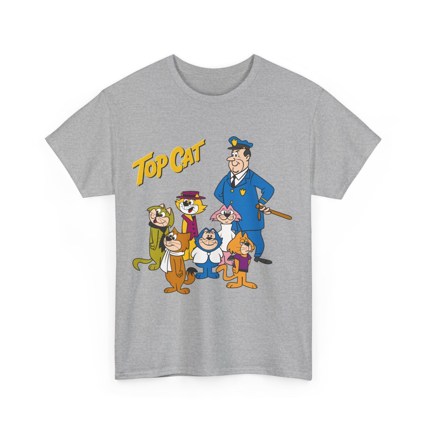 Top Cat & His Gang T-Shirt - Popular Hanna-Barbera 1960s TV Cartoon - Brain, Spook, Benny the Ball