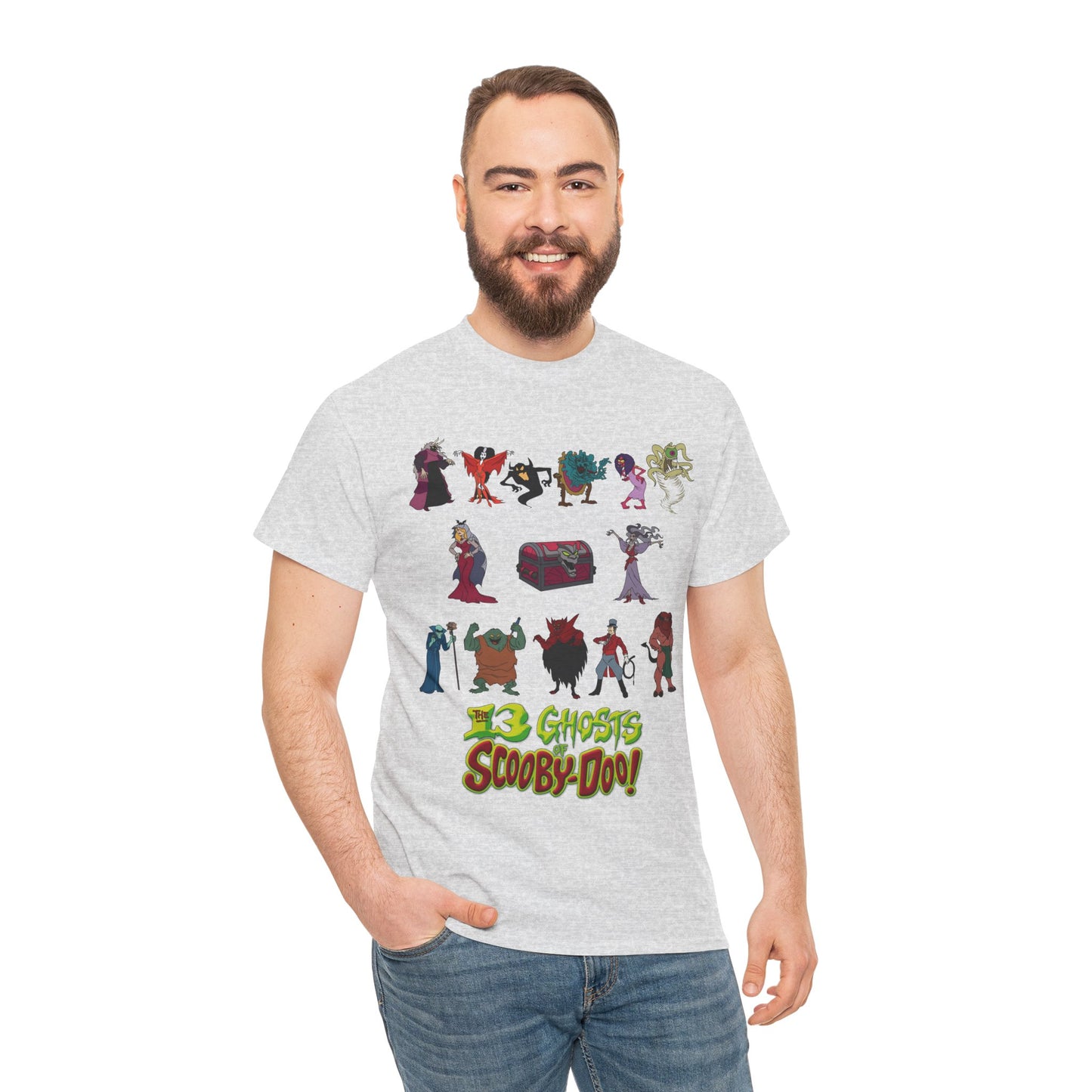 13 Ghosts of Scooby-Doo T-Shirt - Hanna-Barbera Saturday Morning Cartoon - Chest of Demons - Maldor, Queen Morbidia, Reflector Specter