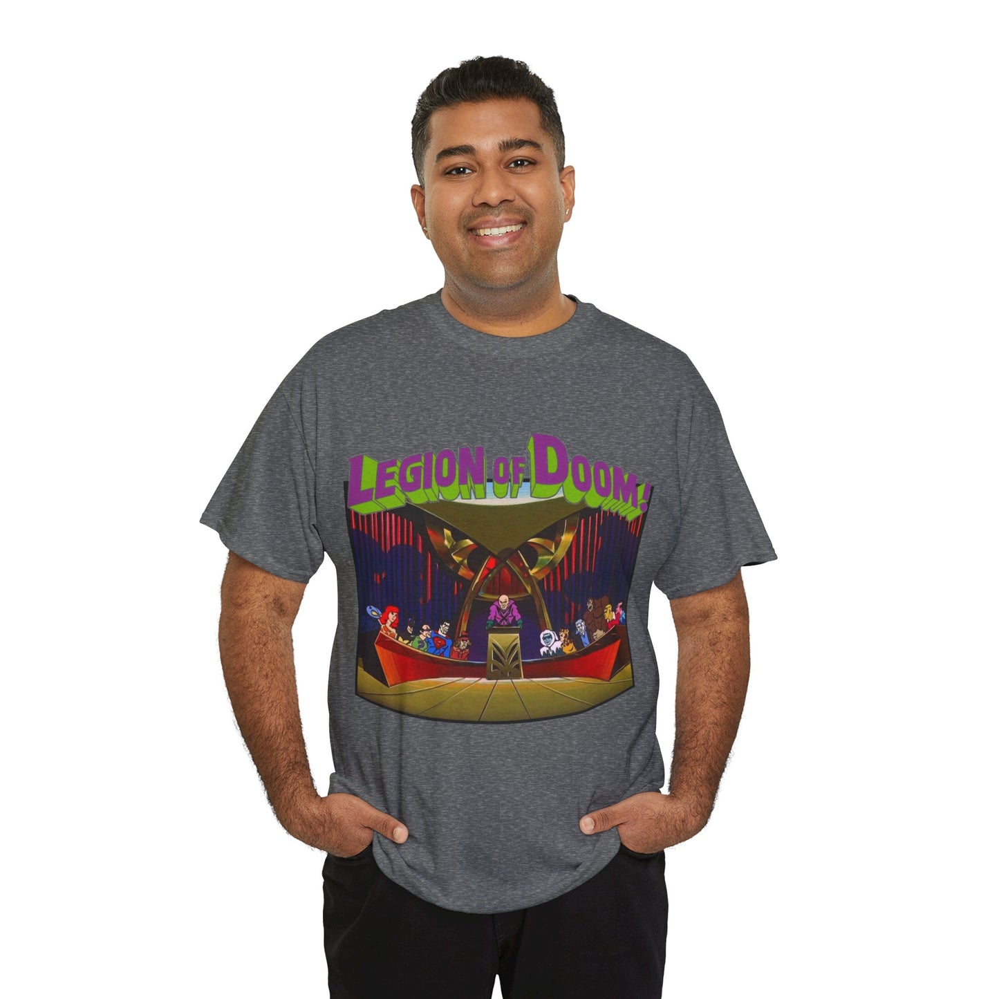 Legion of Doom T-Shirt - Super Friends Cartoon - Lex Luthor, Grodd, Brainiac, Giganta, Riddler, Bizarro, Scarecrow, Hanna-Barbera Animation