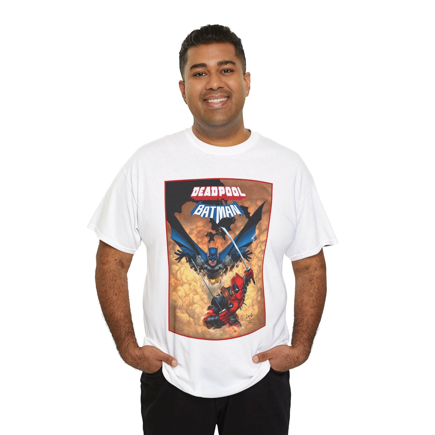 Deadpool & Batman T-Shirt - Greg Capullo Art - DC & Marvel Comics - Crossover - Slade Wilson, Bruce Wayne - 2025