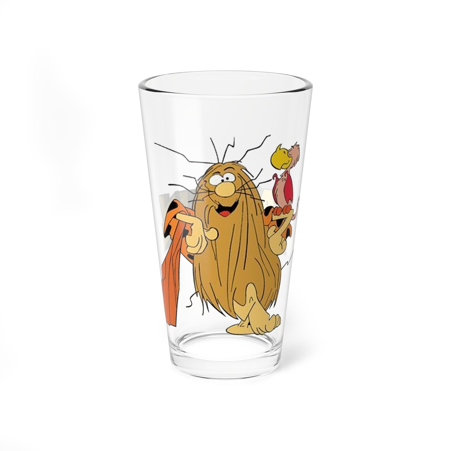 Captain Caveman Pint Glass, 16oz - Hanna-Barbera - Saturday Morning Cartoons - Animated Prehistoric Superhero