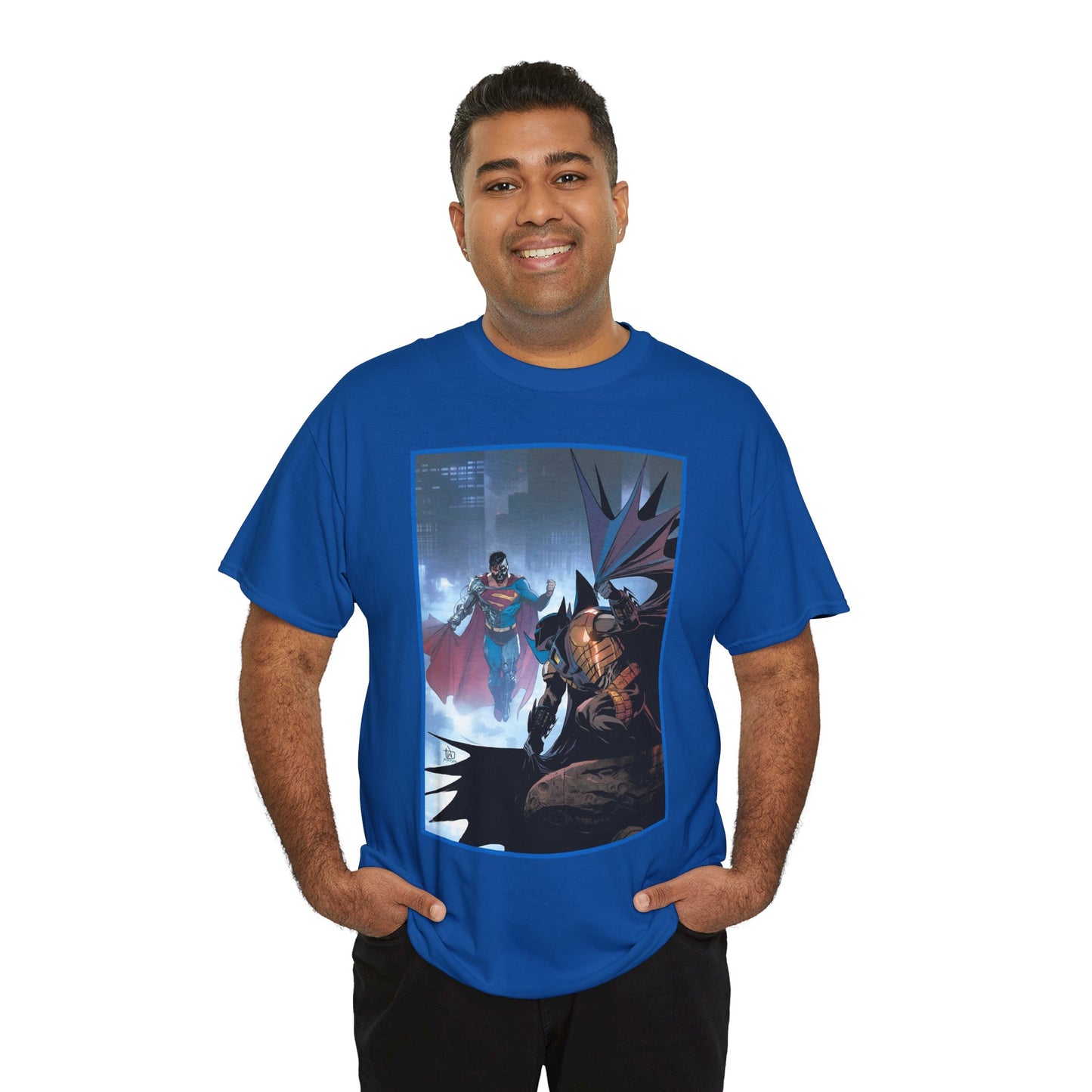 Cyborg Superman Vs Azrael Batman T-Shirt - Lee Weeks Art - Reign of the Superman, Knightfall - World's Finest Variant Cover Art - DC Comics