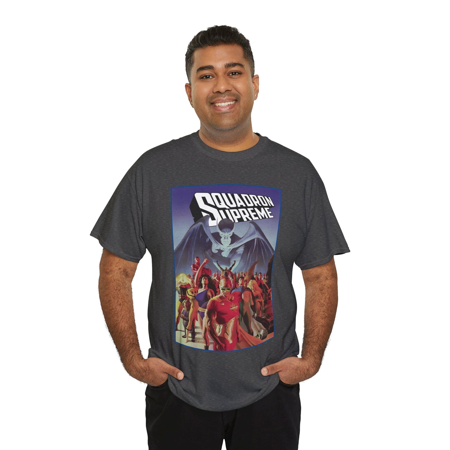 Squadron Supreme T-Shirt - Alex Ross Art - Hyperion, Nighthawk, Power Princess, Doctor Spectrum, Whizzer - Justice League Pastiches - Marvel Comics
