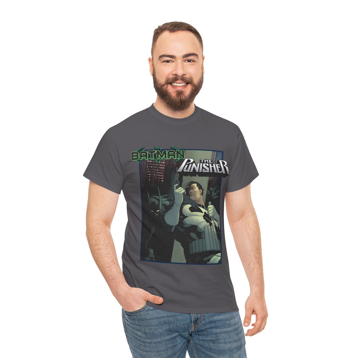 Batman Vs Punisher T-Shirt - Mike Zeck Art - DC Comics, Marvel Comics