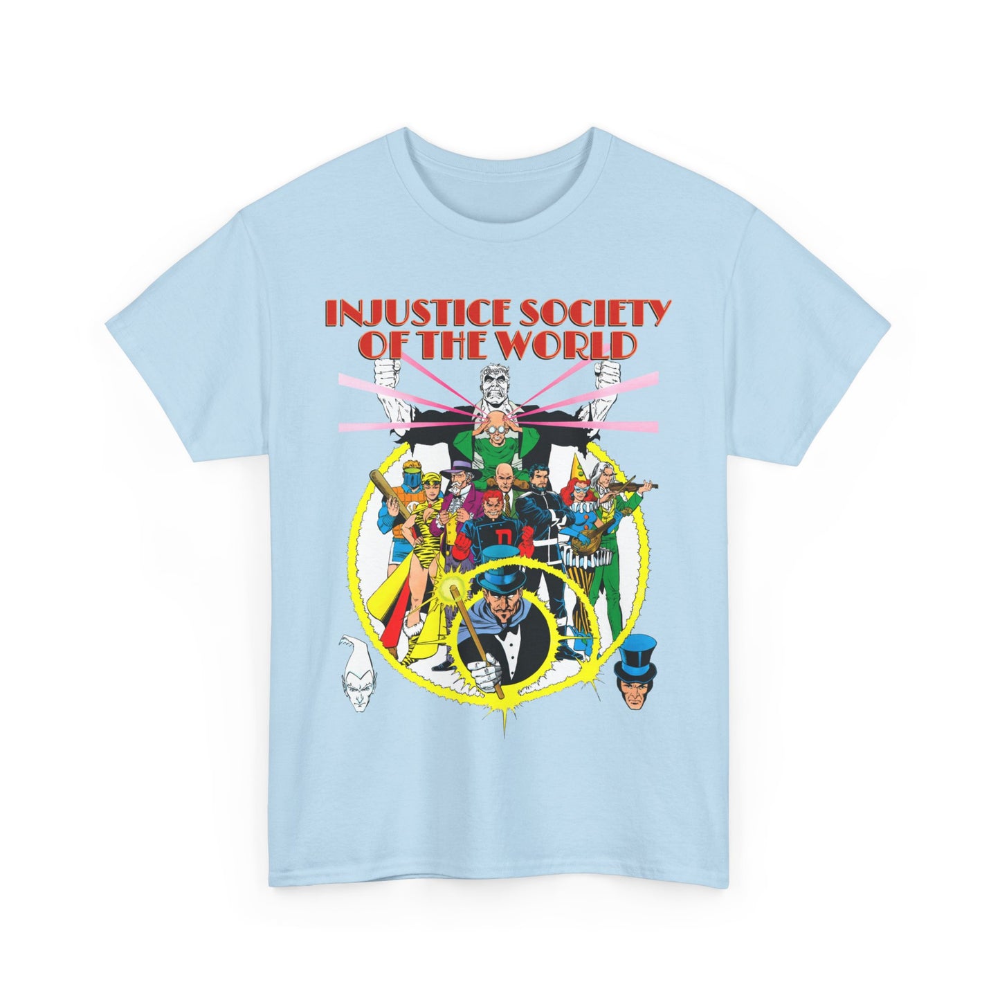Injustice Society of America T-Shirt - George Perez Art - Justice Society/JSA Foes - Solomon Grundy, Huntress, Per Degaton, The Shade, Vandal Savage - DC Comics - Golden Age