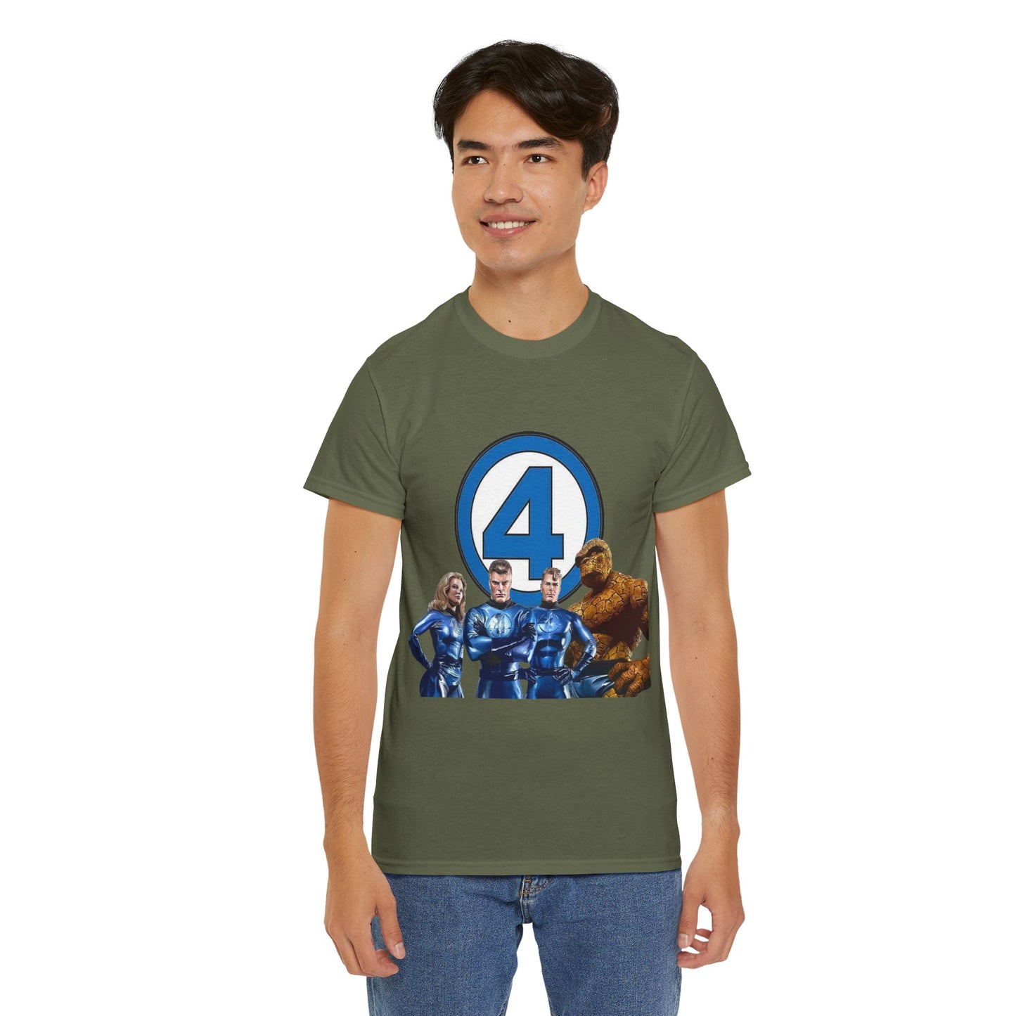 Fantastic Four T-Shirt - Alex Ross Art - 2025 MCU Movie - Iconic Marvel Comics Characters - Human Torch, Invisible Woman, The Thing, Reed Richards