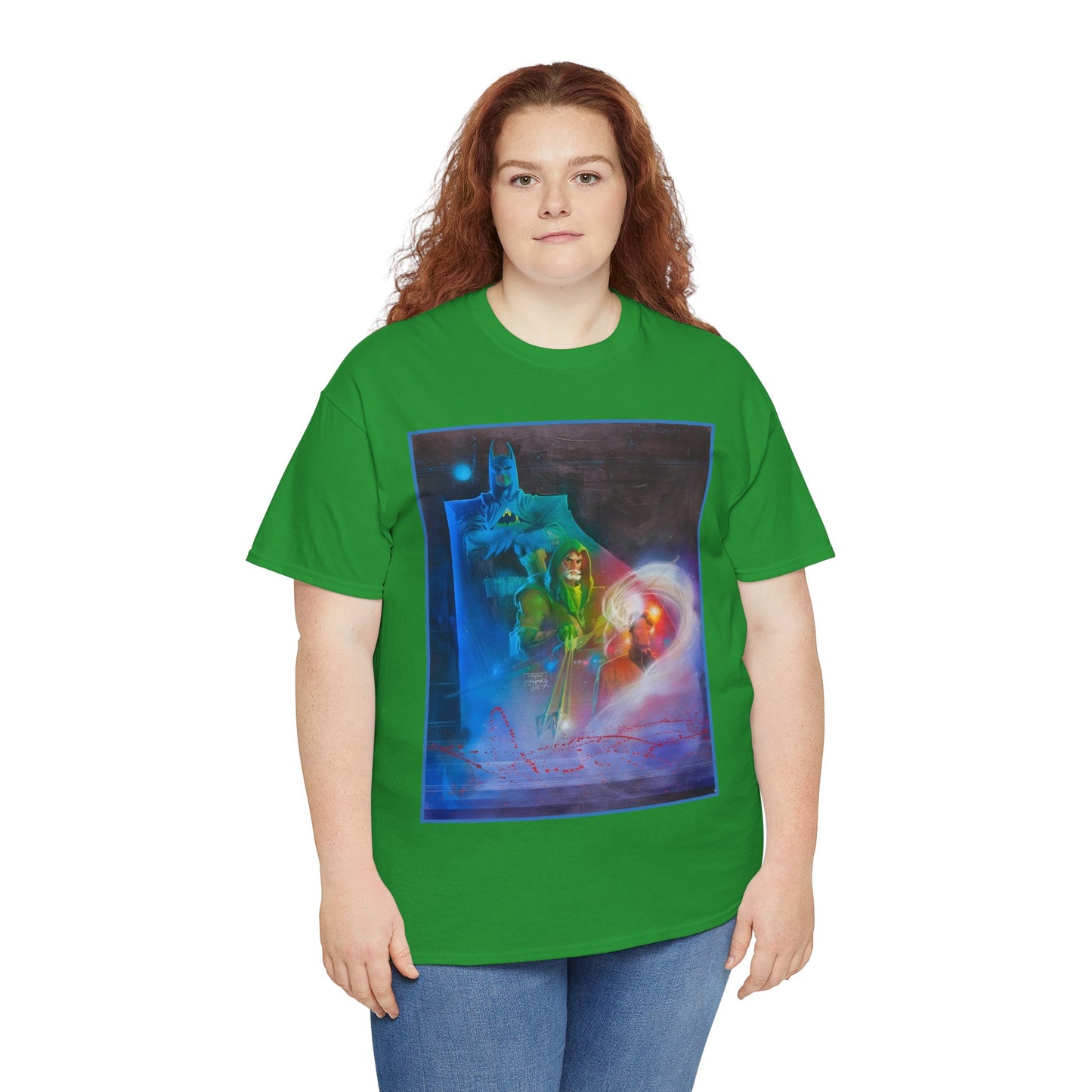 Batman, Green Arrow, Question T-Shirt - Denys Cowan & Bill Sienkiewicz Art - DC Comics - Gotham City