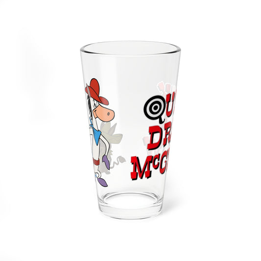 Quick Draw McGraw & Baba Looey Pint Glass, 16oz - Popular Hanna-Barbera Cartoon 1960s TV Series