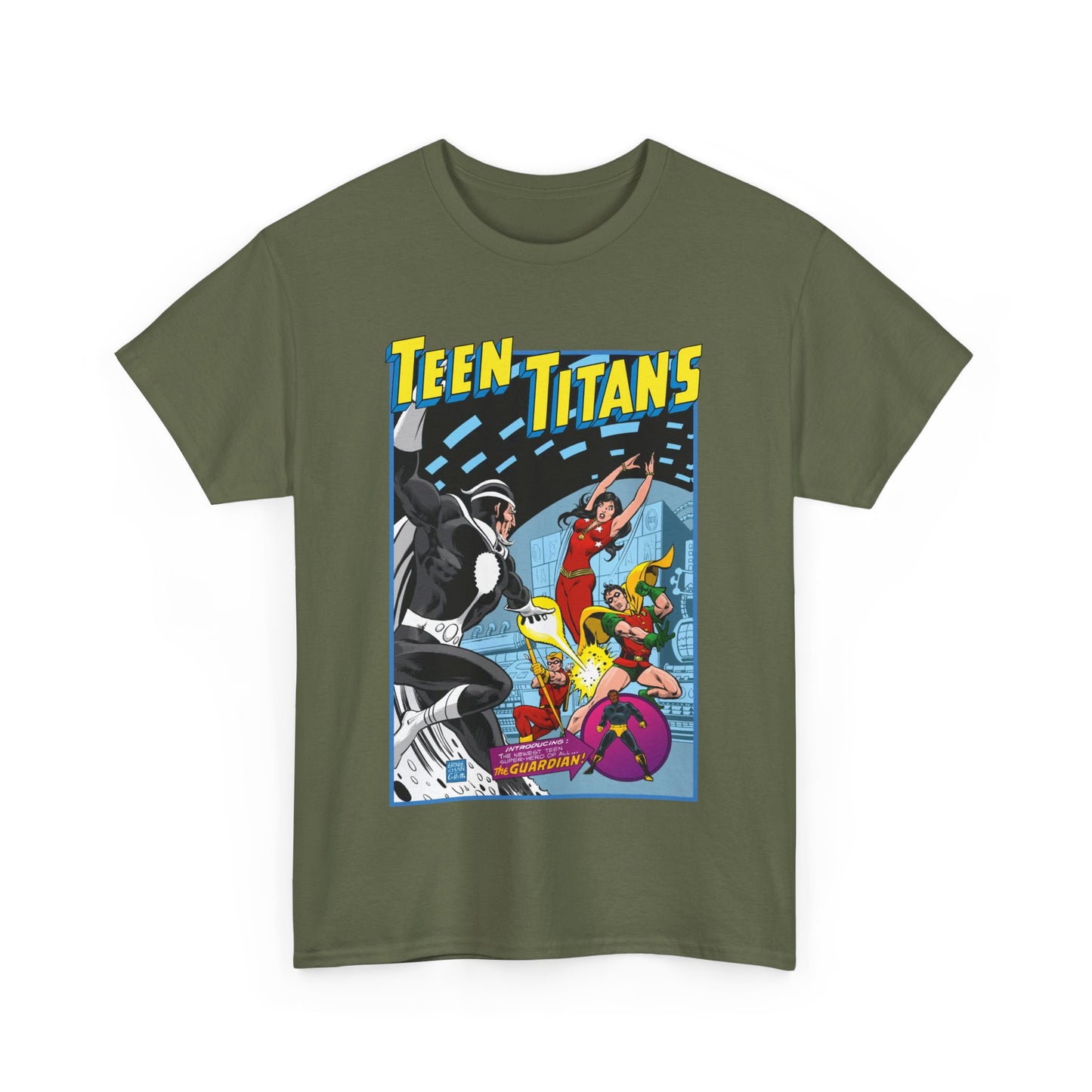 Teen Titans T-Shirt - Bronze Age DC Comics - Dr Light, Wonder Girl, Robin, Mal, Guardian, Speedy - Ernie Chan Cover Art from Issue #44