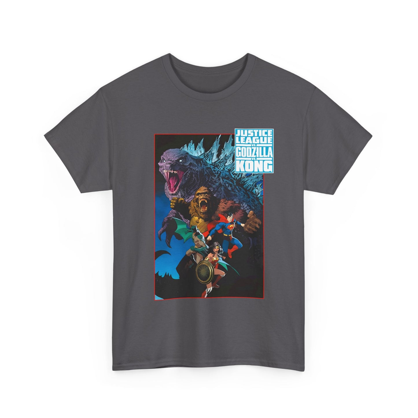Justice League Vs Godzilla Vs Kong T-Shirt - Dan Mora Art - Wonder Woman, Superman, Batman - DC Comics
