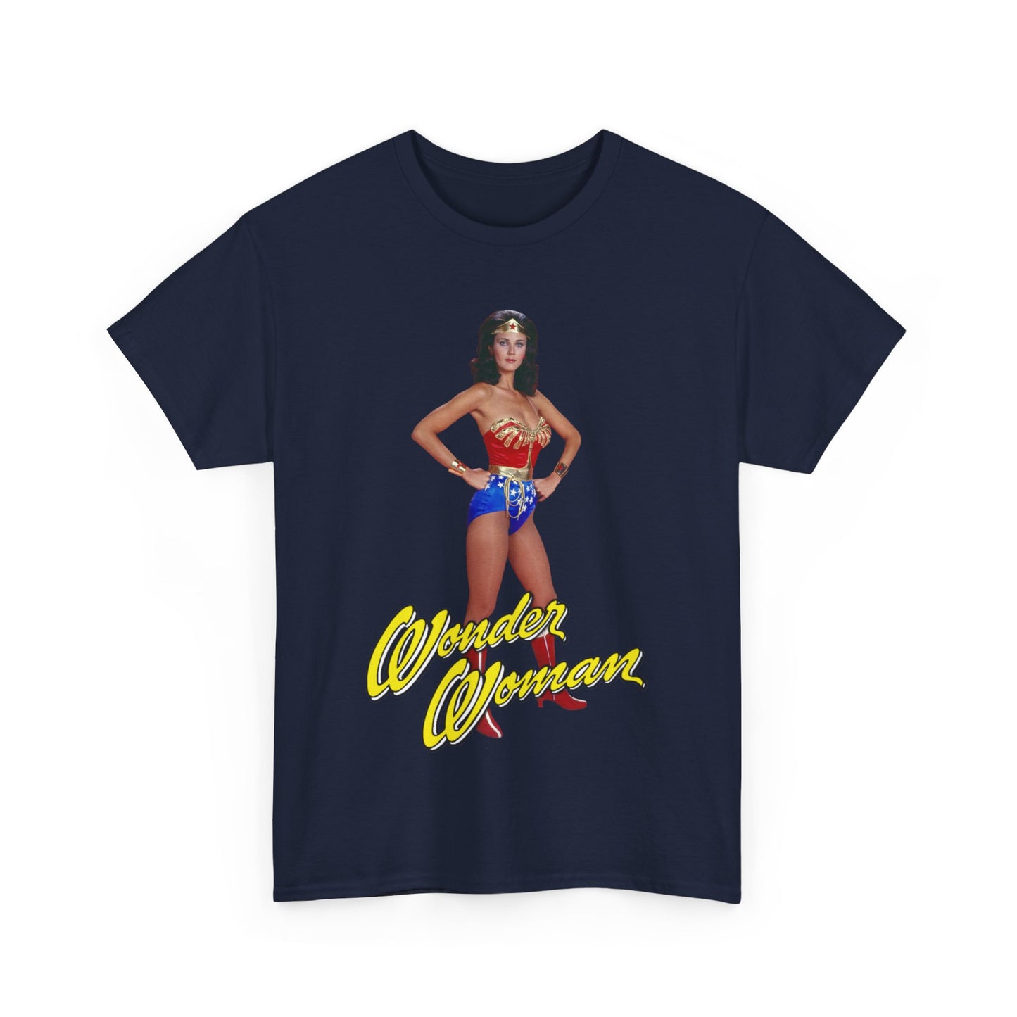 Wonder Woman T-Shirt - Lynda Carter - Popular 1970s CBS TV Show - DC Comics Character - Diana Prince, Paradise Island