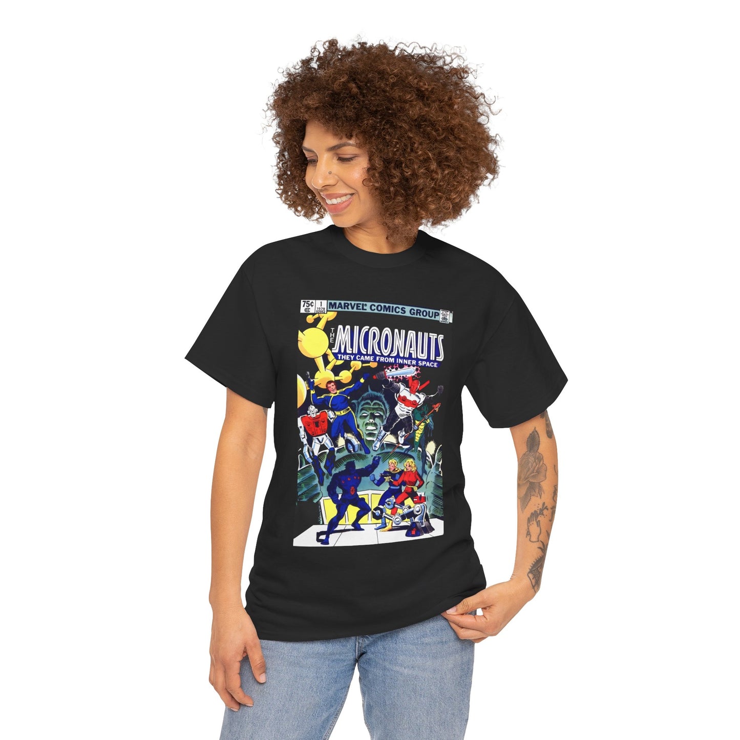 Micronauts T-Shirt - Annual #1 Cover Art - Marvel Comics - Arcturus Rann, Biotron, Marionette, Microtron, Bug, Acroyear