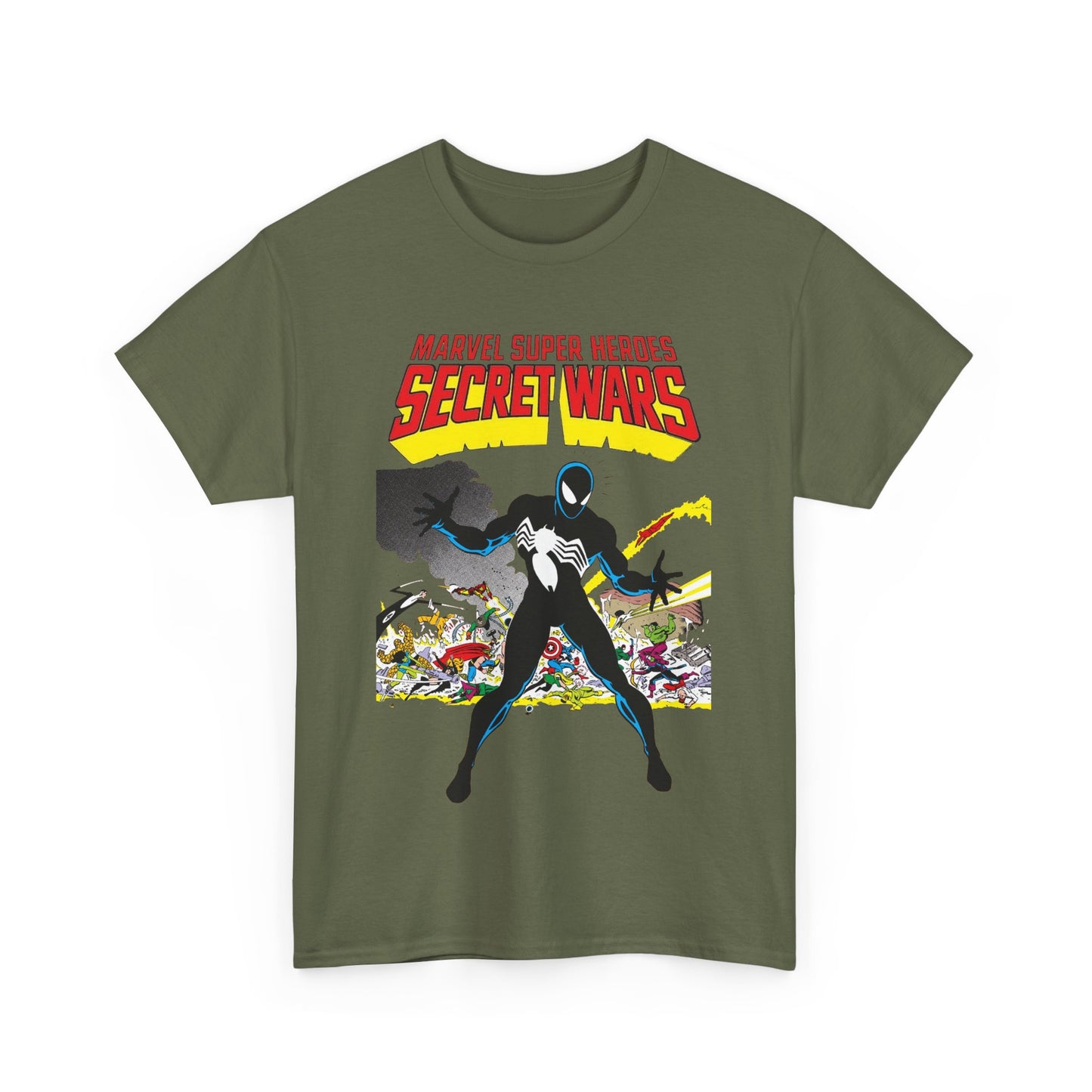 Secret Wars T-Shirt - Classic Marvel Comics Series - Alien Symbiote Spider-Man, 1st Appearance - Future Venom Story