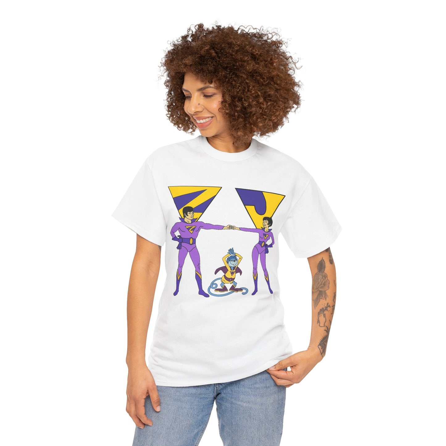 Wonder Twins T-Shirt - Super Friends - Zan & Jayna - Hanna-Barbera Cartoon - DC Comics