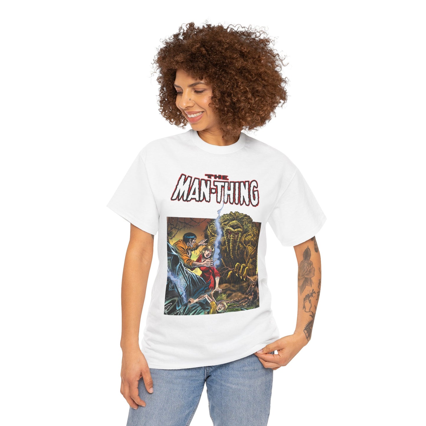 Man-Thing T-Shirt - Adventure into Fear #18 Cover Art - Marvel Comics - Whatever Knows Fear Burns At The Touch - Swamp Monster