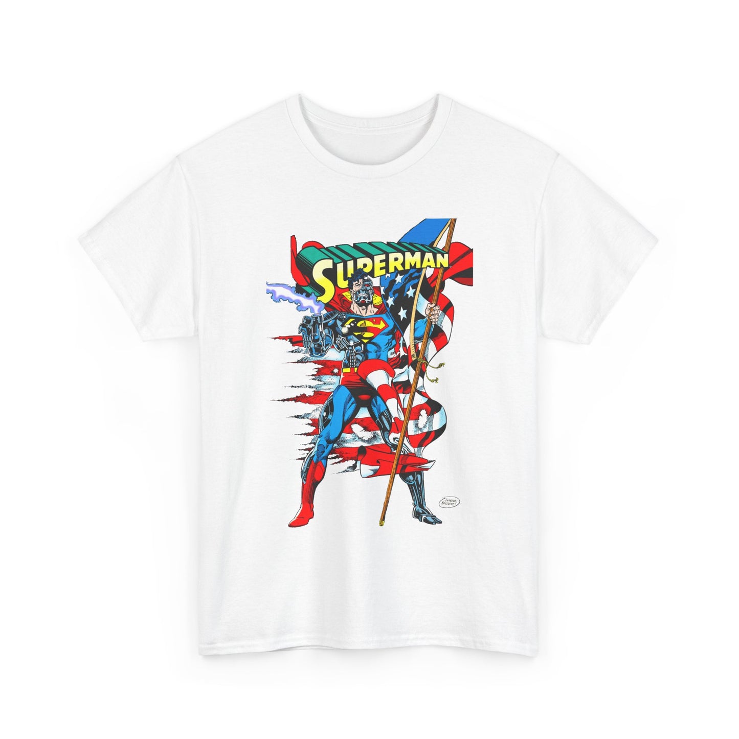 Cyborg Superman T-Shirt - Dan Jurgens Art - Reign of the Supermen Enemy - 1990s Storyline After the Death of Superman - DC Comics