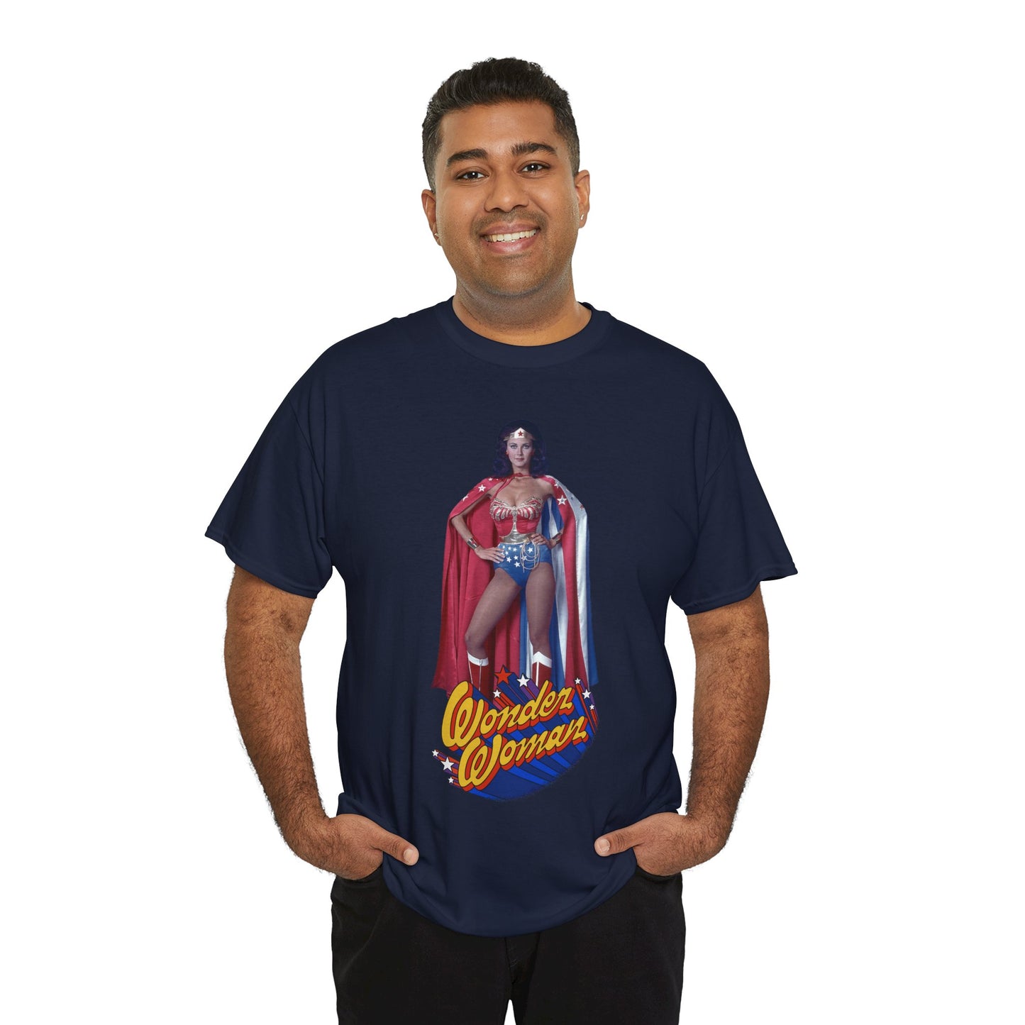 Wonder Woman T-Shirt - Lynda Carter - DC Comics - 1970s CBS TV Show - Amazons from Paradise Island