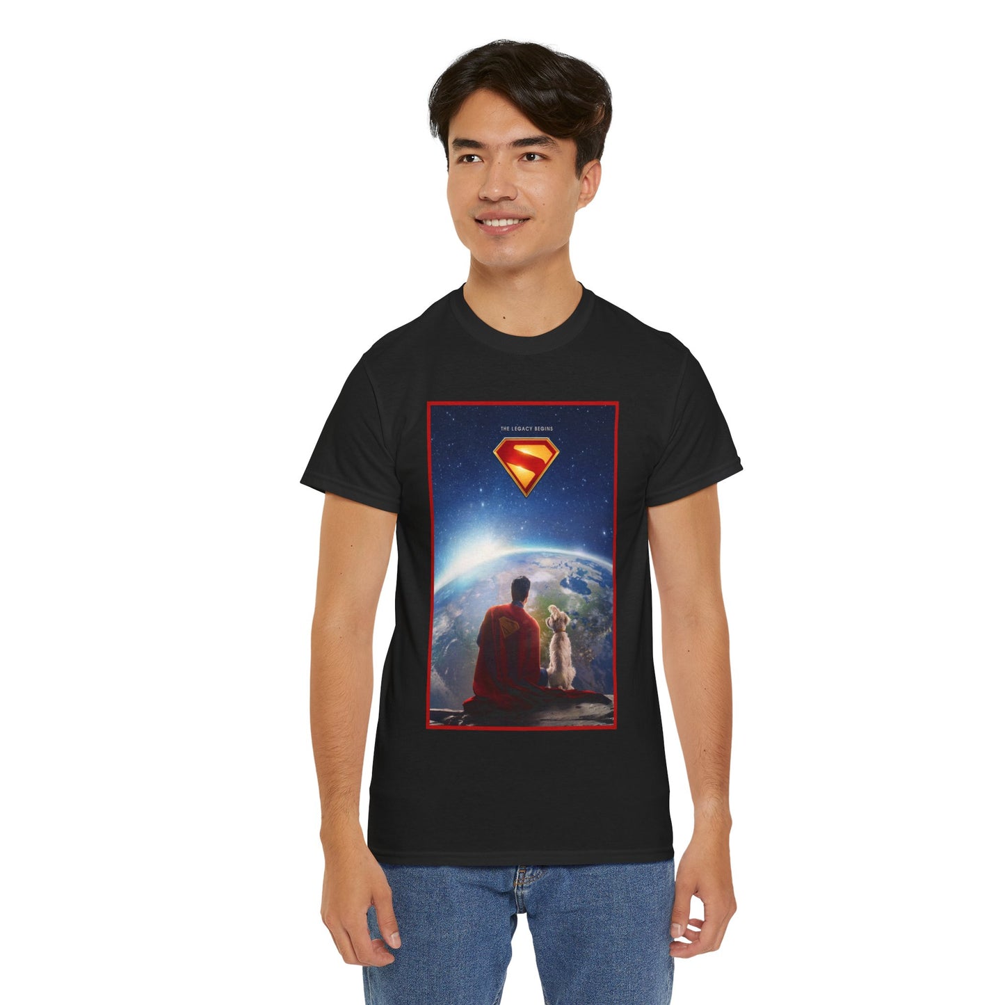 Superman Legacy T-Shirt - 2025 James Gunn Movie Scene - Clark & Krypto On the Moon - David Corenswet - DC Comics - Man of Steel