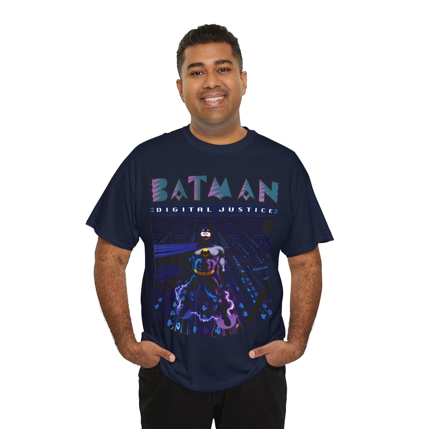 Batman Digital Justice T-Shirt - Pepe Moreno Computer Generated Art - Graphic Novel - Gotham City, Bruce Wayne - DC Comics