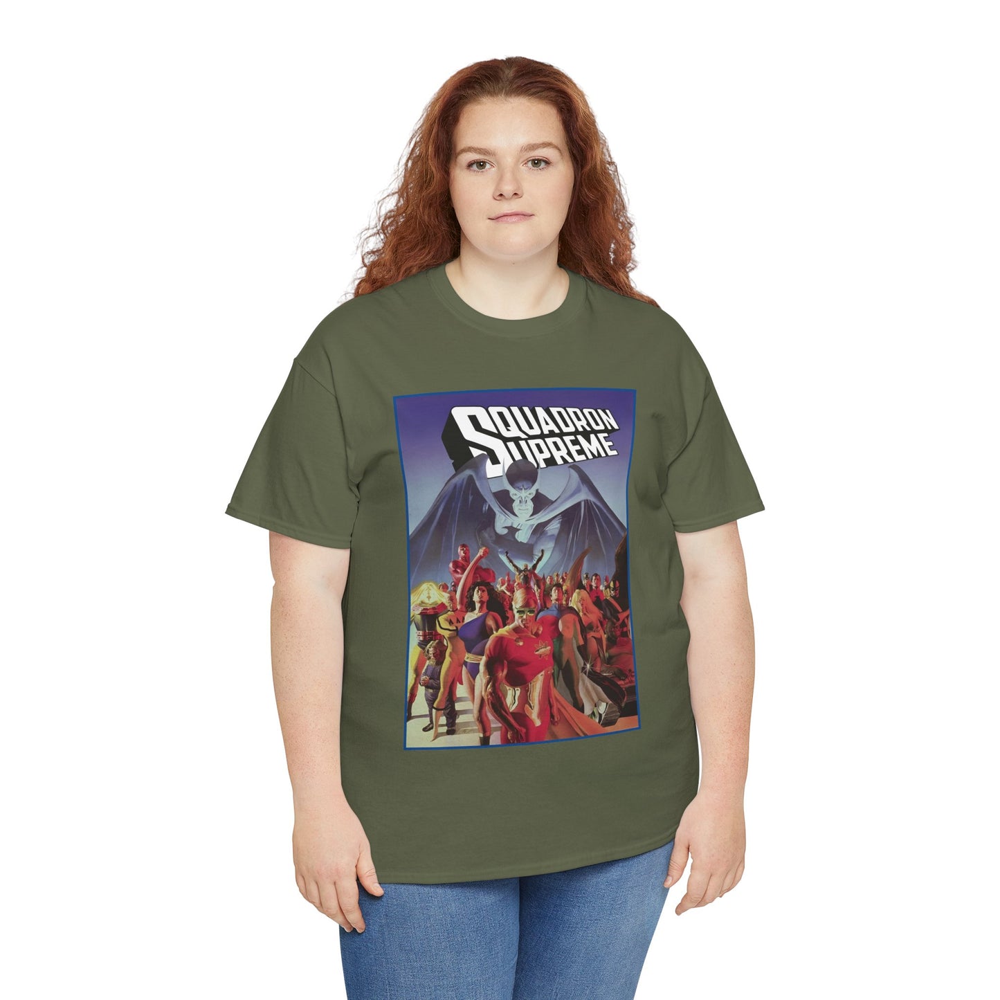 Squadron Supreme T-Shirt - Alex Ross Art - Hyperion, Nighthawk, Power Princess, Doctor Spectrum, Whizzer - Justice League Pastiches - Marvel Comics