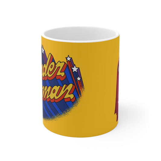 Wonder Woman (Lynda Carter) Coffee Mug, 11oz - 1970s Classic TV Show - DC Comics - Amazon Princess