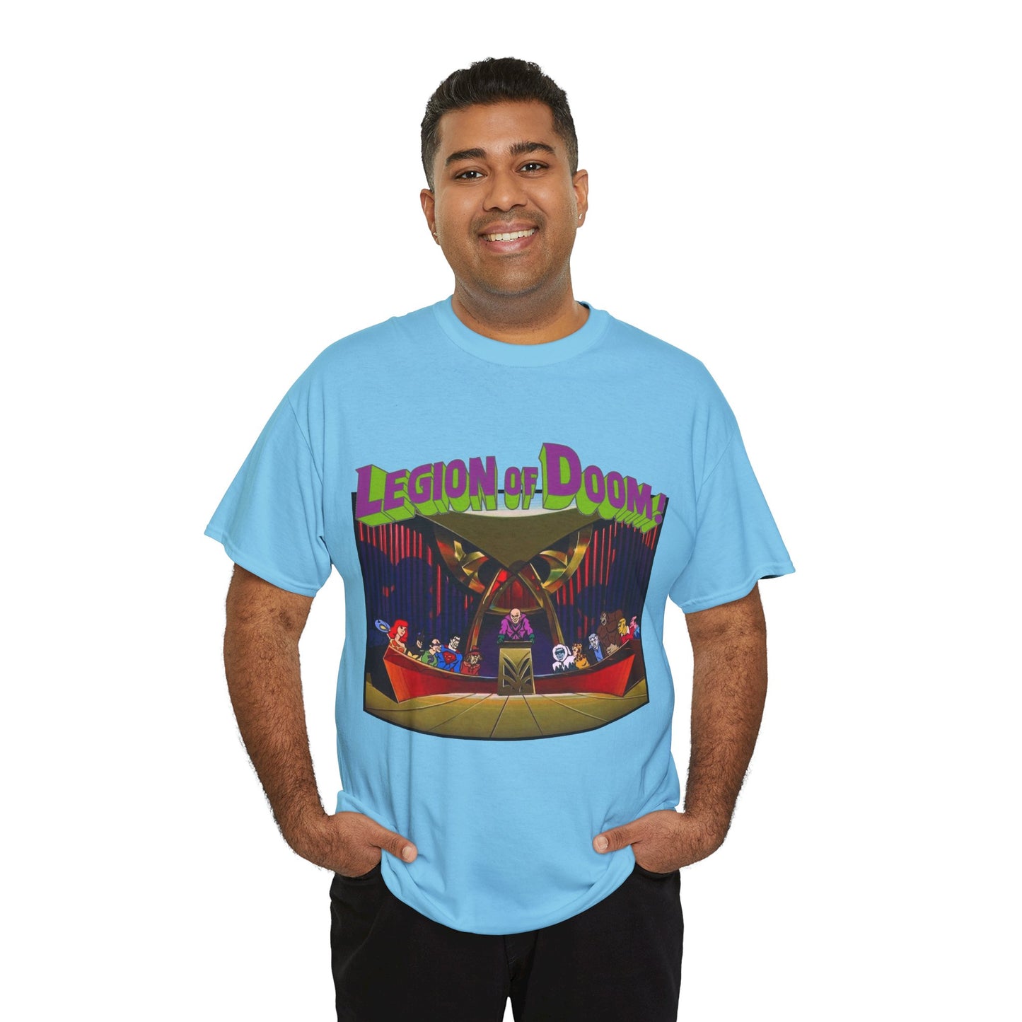 Legion of Doom T-Shirt - Super Friends Cartoon - Lex Luthor, Grodd, Brainiac, Giganta, Riddler, Bizarro, Scarecrow, Hanna-Barbera Animation