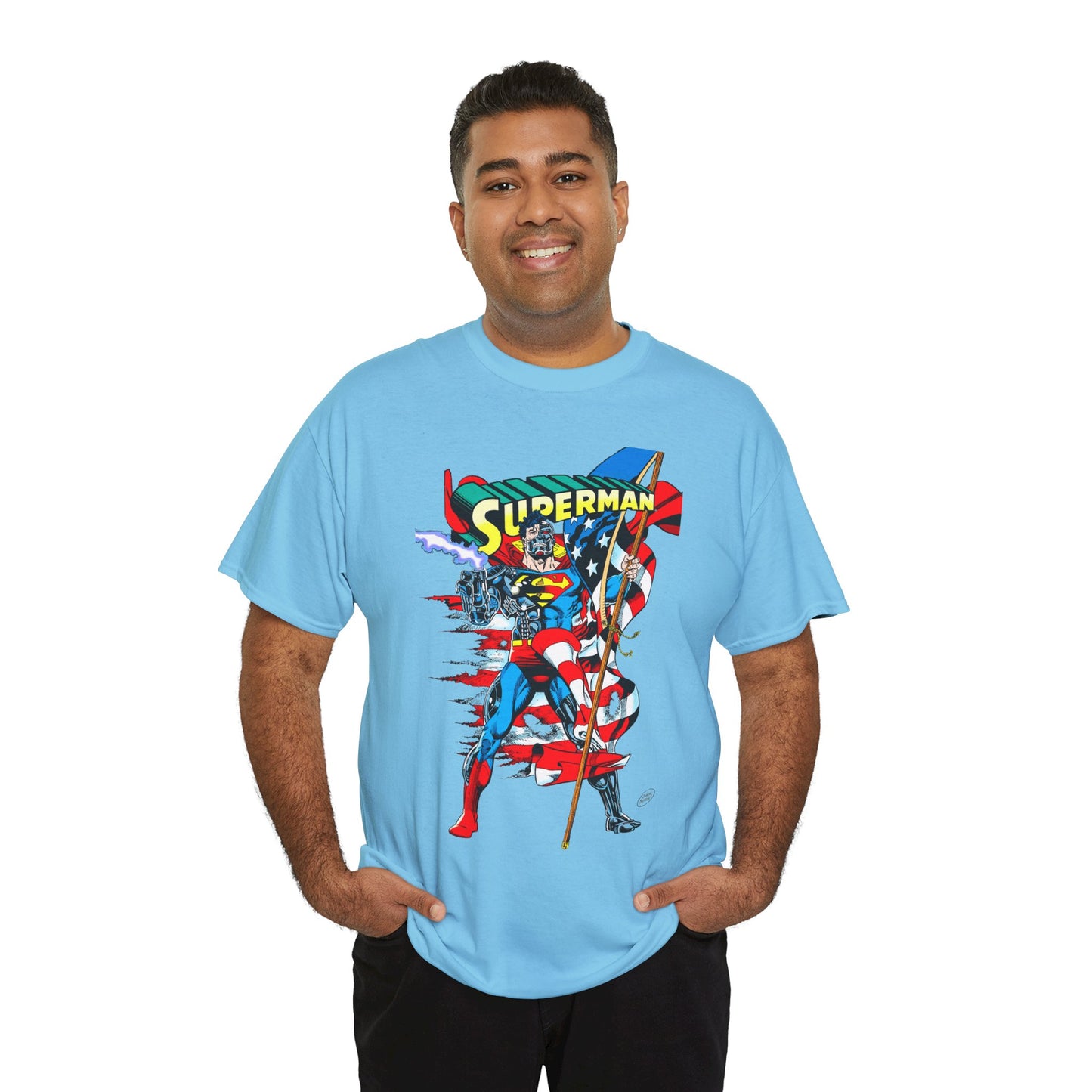 Cyborg Superman T-Shirt - Dan Jurgens Art - Reign of the Supermen Enemy - 1990s Storyline After the Death of Superman - DC Comics