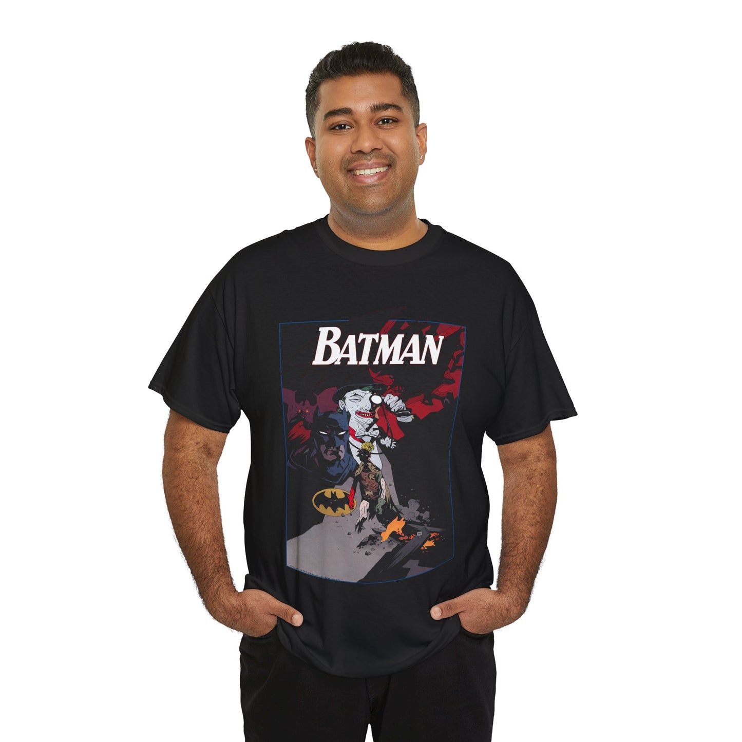 Batman T-Shirt - Mike Mignola Art - Death in the Family Storyline - Joker & Robin (Jason Todd) - DC Comics