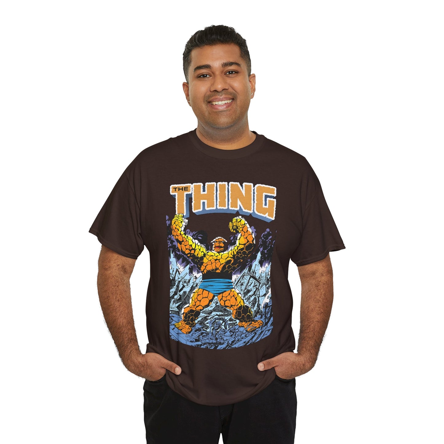 The Thing T-Shirt - John Byrne Art - Member of the Fantastic Four - Marvel Comics 1980s - Ben Grimm