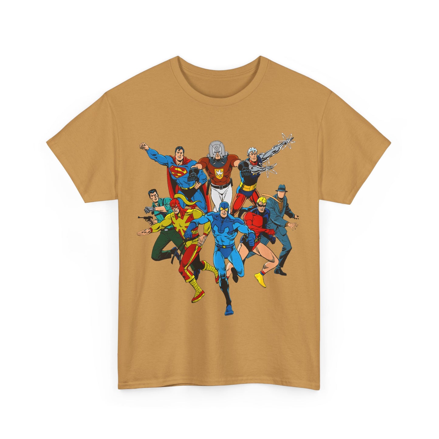 Charlton Characters T-Shirt - DC Comics - Captain Atom, Peacemaker, The Question, Blue Beetle, Judomaster