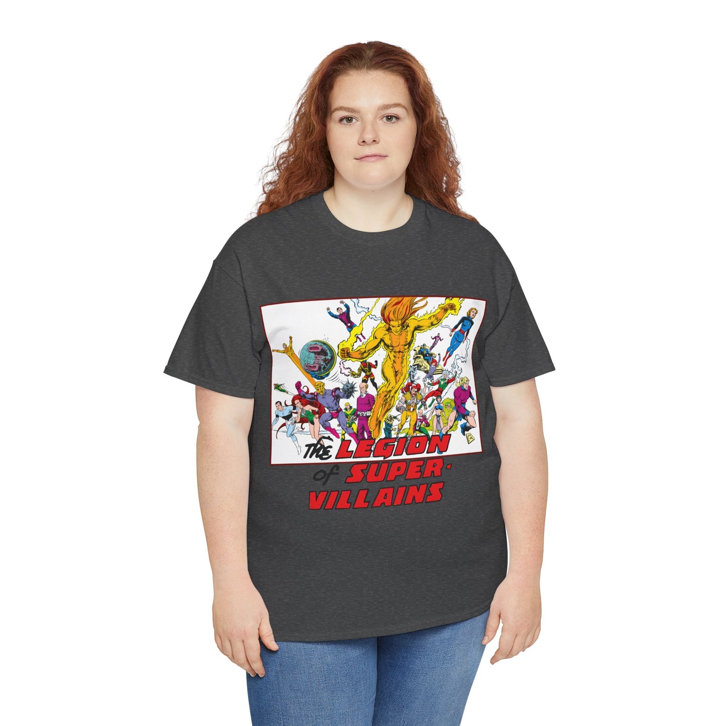 Legion of Super-Villains T-Shirt - Steve Lightle Art - LOSH, Legion of Super-Heroes Foes - Saturn Queen, Tyr, Lightning Lord, Spider Girl, Cosmic King, Nemesis Kid - DC Comics