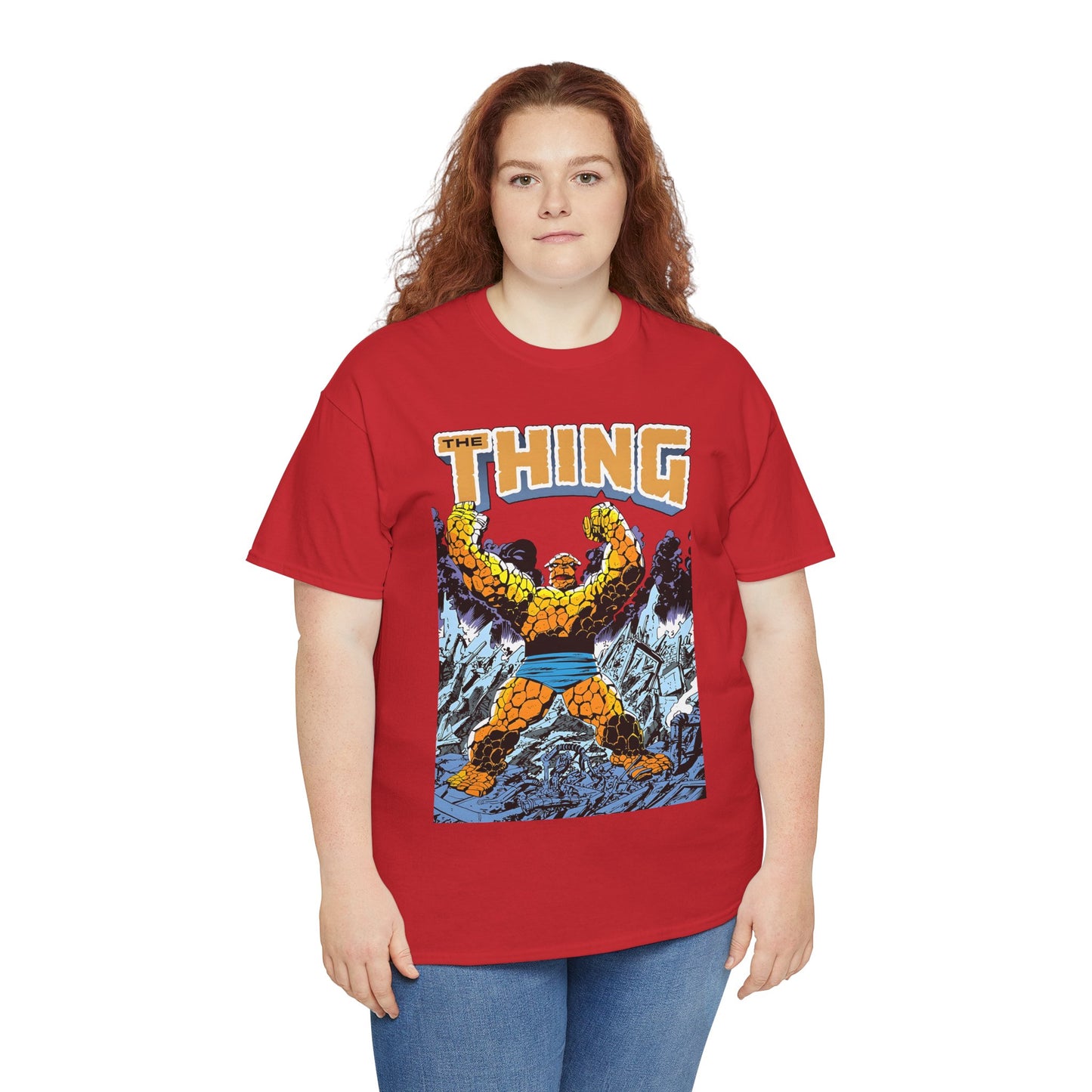 The Thing T-Shirt - John Byrne Art - Member of the Fantastic Four - Marvel Comics 1980s - Ben Grimm