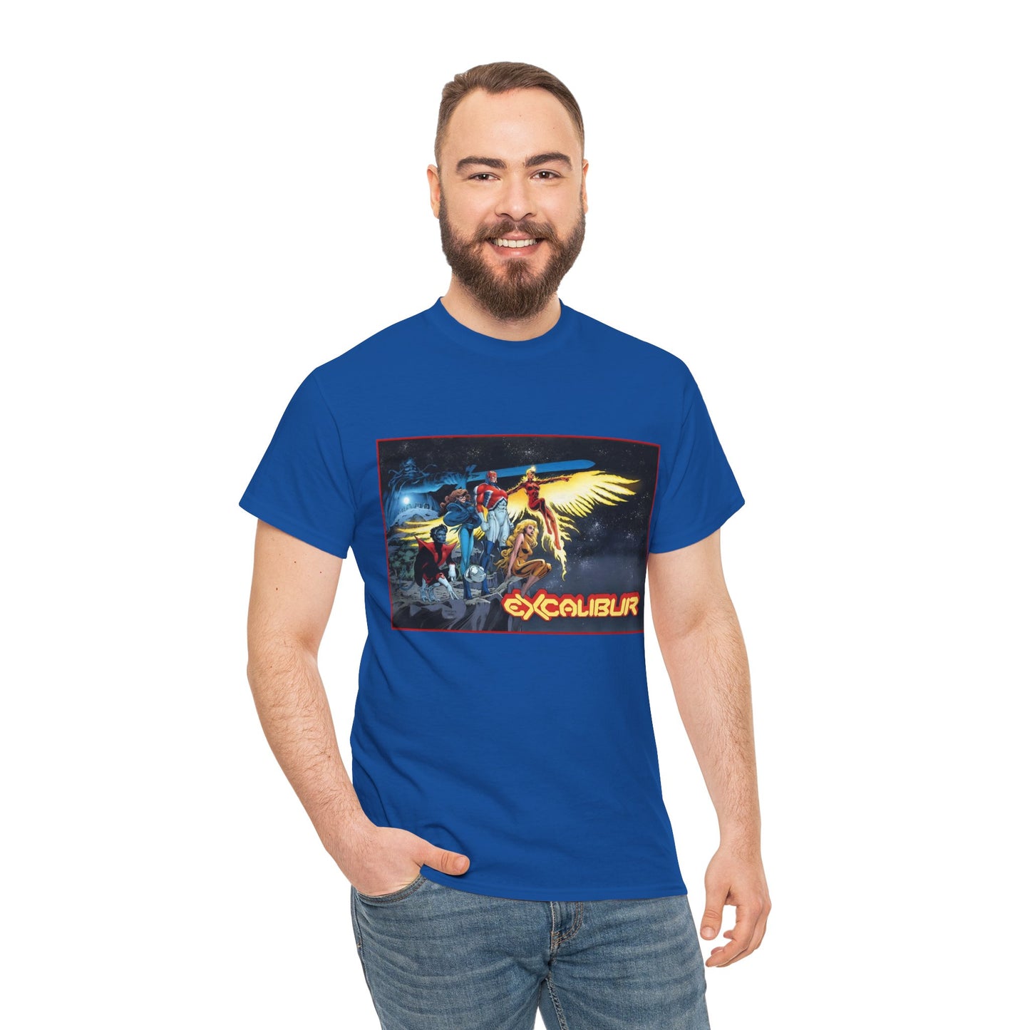 Excalibur T-Shirt - Alan David Art - Captain Britain, Nightcrawler, Shadowcat, Rachel Summers, Meggan - X-Men Series - UK Mutant Team - Marvel Comics