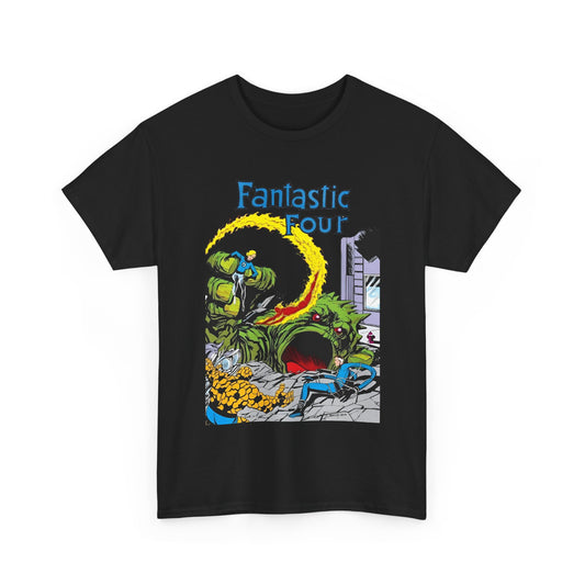 Fantastic Four T-Shirt - John Byrne Art - Cover to Issue #1 - Reed Richards, Invisible Woman, Human Torch, The Thing - Marvel Comics