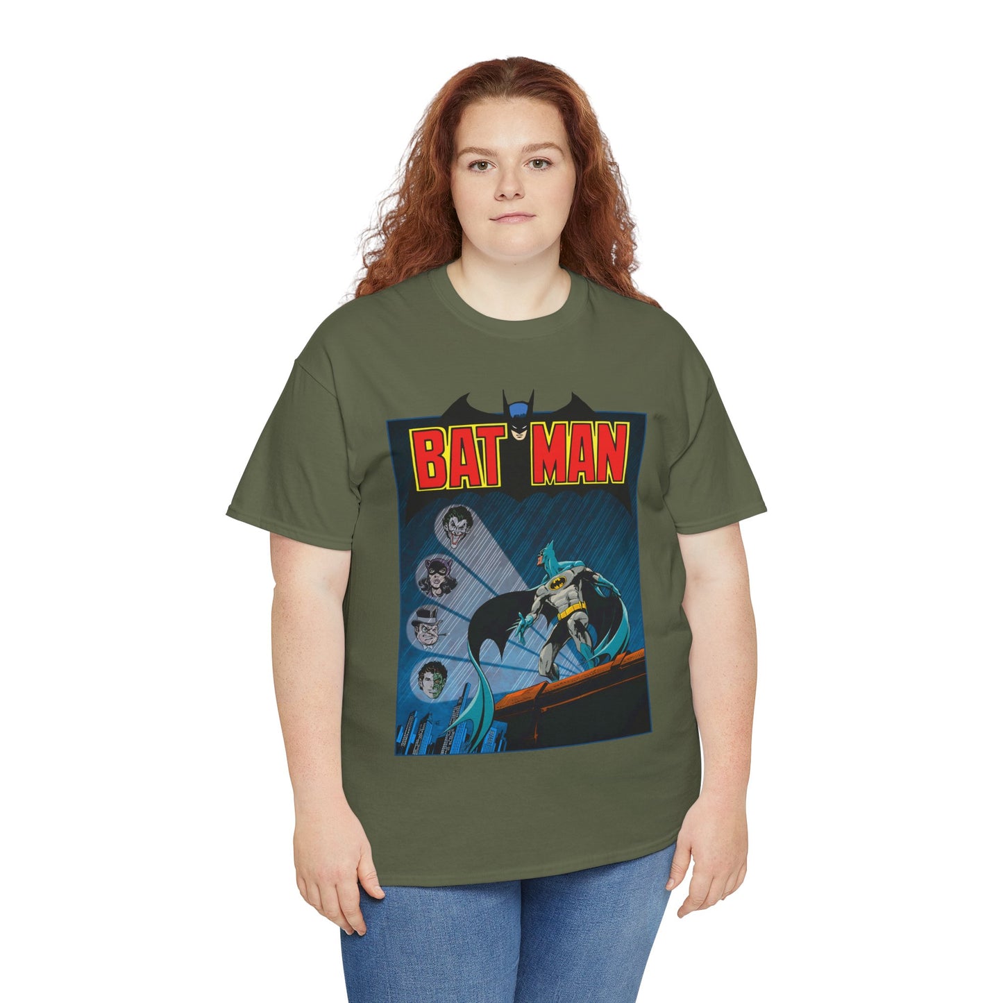 Batman T-Shirt - DC Comics - Catwoman, Joker, Two-Face, Penguin - Bronze Age Art - Gotham City