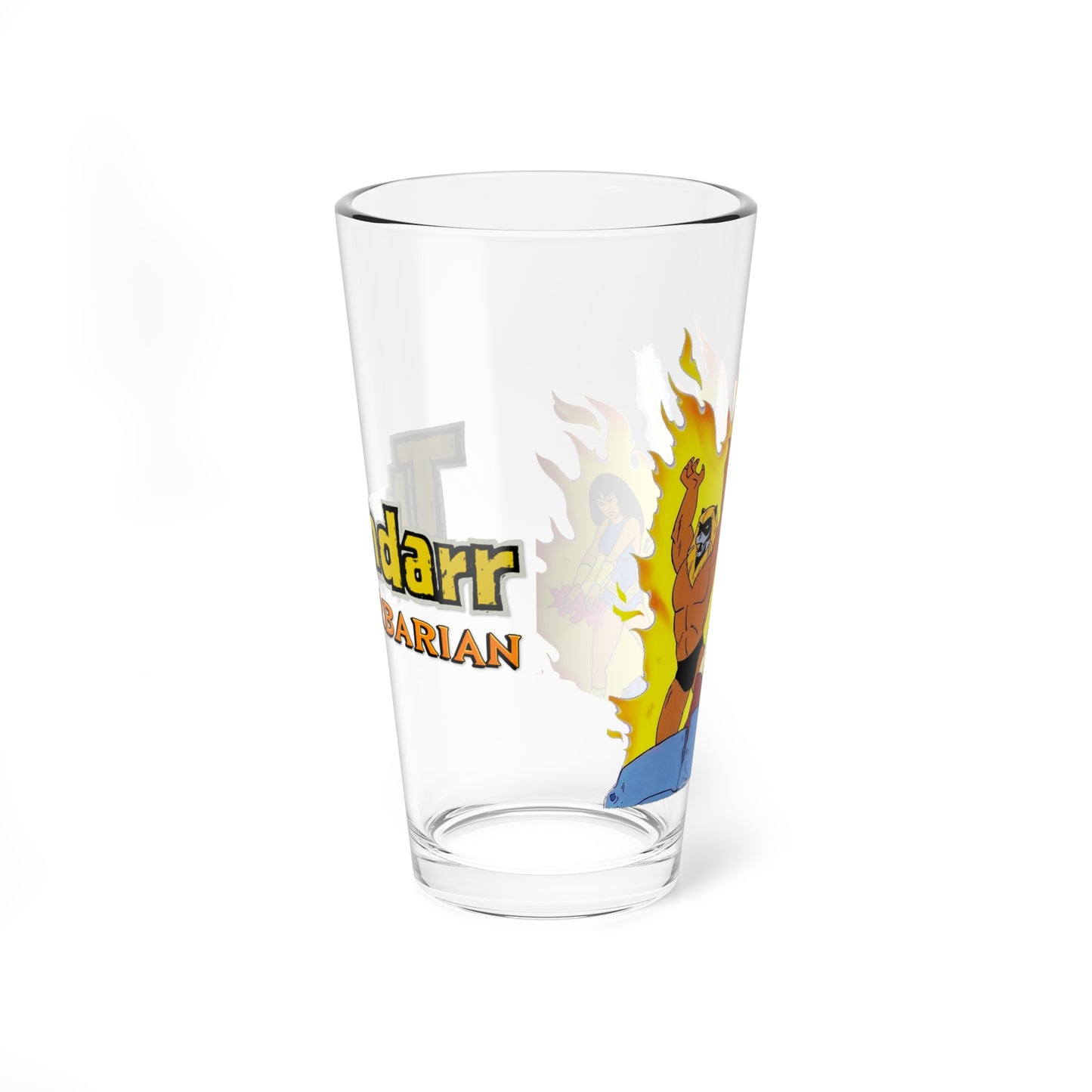 Thundarr the Barbarian Pint Glass, 16oz - Princess Ariel, Ookla the Mok - Classic Ruby-Spears Saturday Morning Cartoon - 1980s Animation