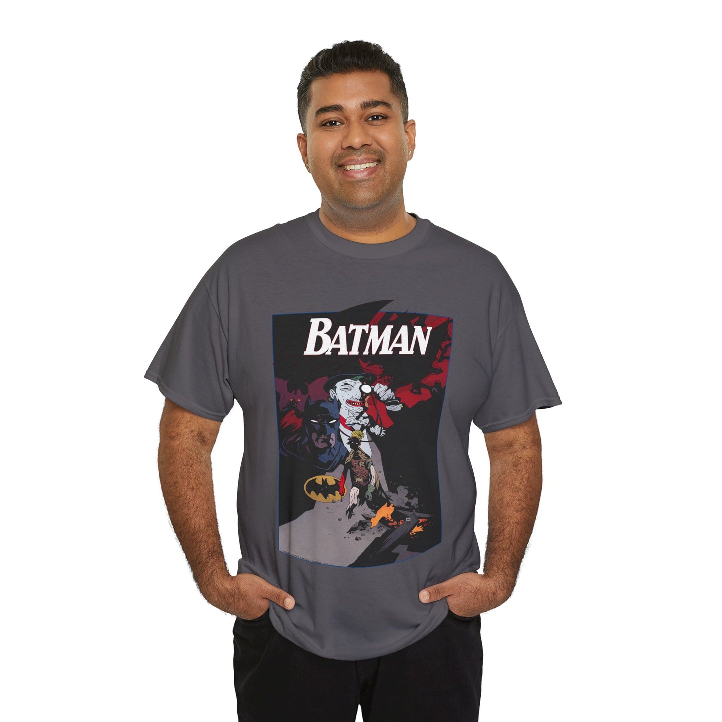 Batman T-Shirt - Mike Mignola Art - Death in the Family Storyline - Joker & Robin (Jason Todd) - DC Comics