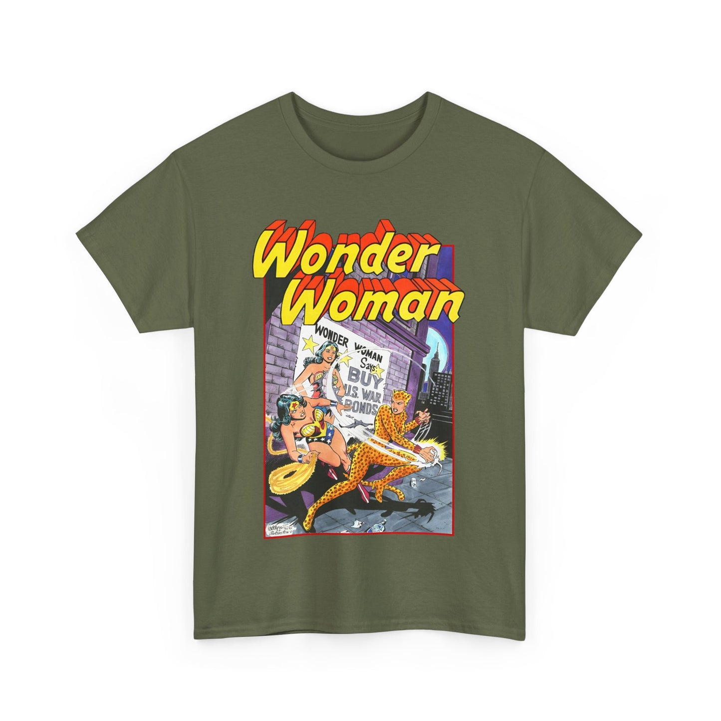 Wonder Woman T-Shirt - José Luis García-López Art - Vs The Cheetah - Classic Bronze Age Art - DC Comics