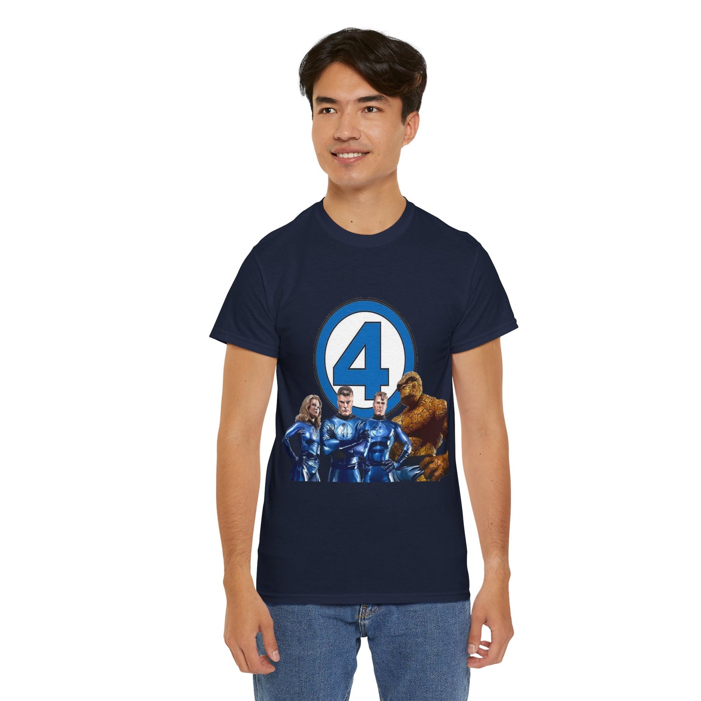 Fantastic Four T-Shirt - Alex Ross Art - 2025 MCU Movie - Iconic Marvel Comics Characters - Human Torch, Invisible Woman, The Thing, Reed Richards