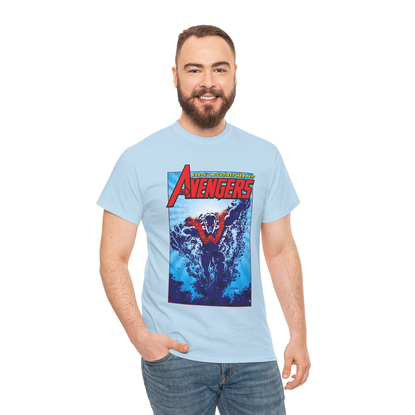 Wonder Man T-Shirt - George Perez Art - Avengers Member - Simon Williams, Marvel Comics - MCU Series