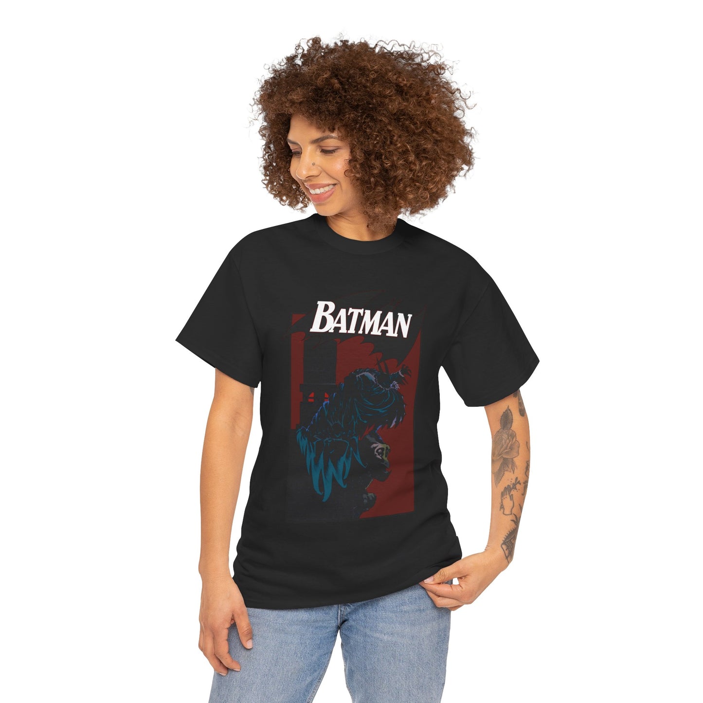 Batman T-Shirt - Kelley Jones Art - 1990s Dark Knight Detective Artwork - Perched on a Gargoyle - DC Comics