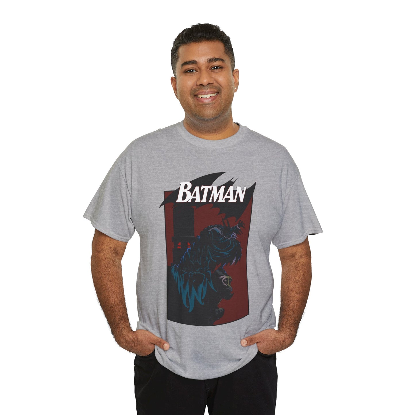 Batman T-Shirt - Kelley Jones Art - 1990s Dark Knight Detective Artwork - Perched on a Gargoyle - DC Comics