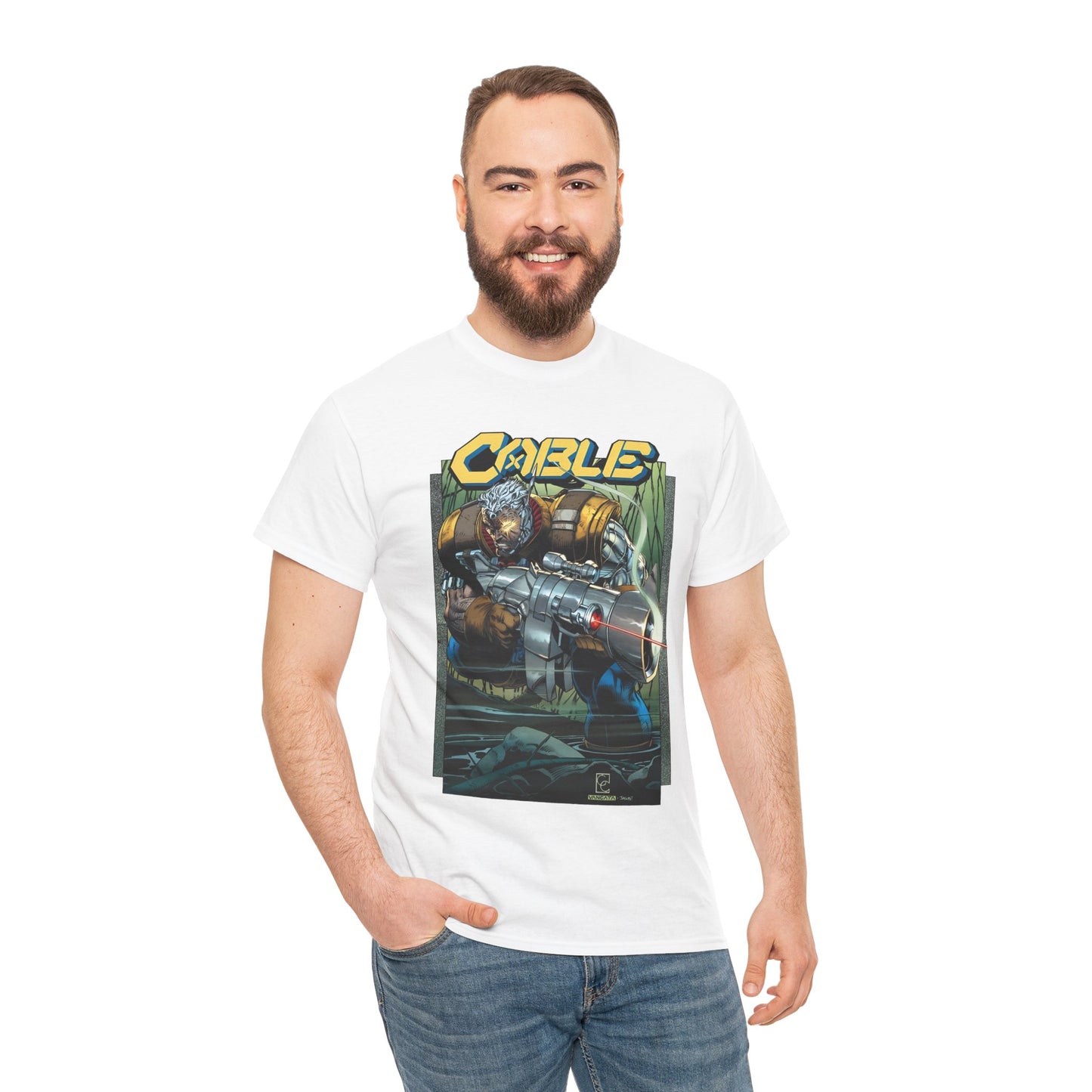 Cable T-Shirt - Greg Capullo Art - X-Force Leader, Mutant Fighter - Nathan Summers - Marvel Comics