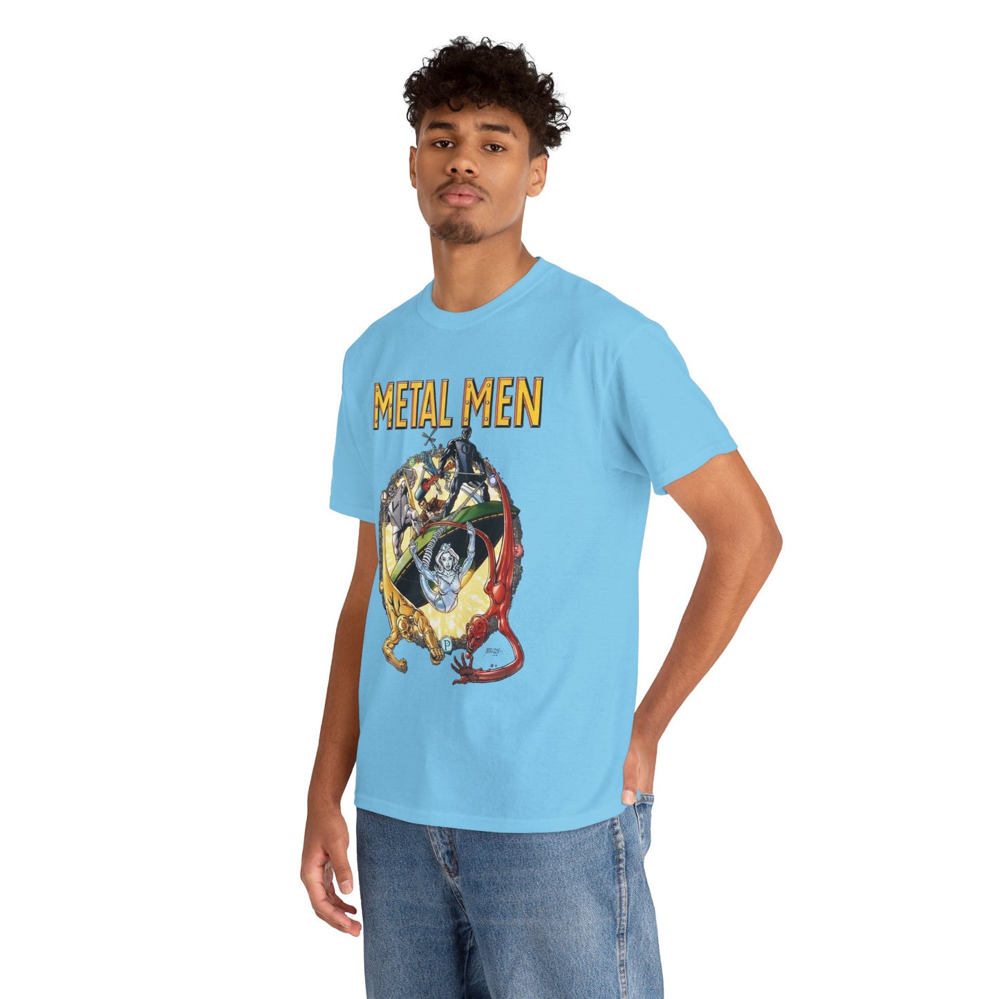 Metal Men T-Shirt - George Perez Art - DC Comics - Classic Silver Age Team - Mercury, Iron, Tin, Gold