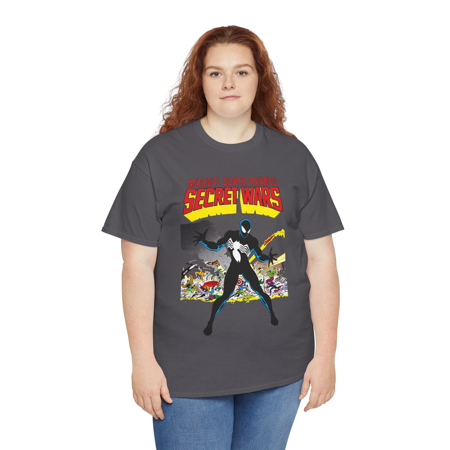 Secret Wars T-Shirt - Classic Marvel Comics Series - Alien Symbiote Spider-Man, 1st Appearance - Future Venom Story