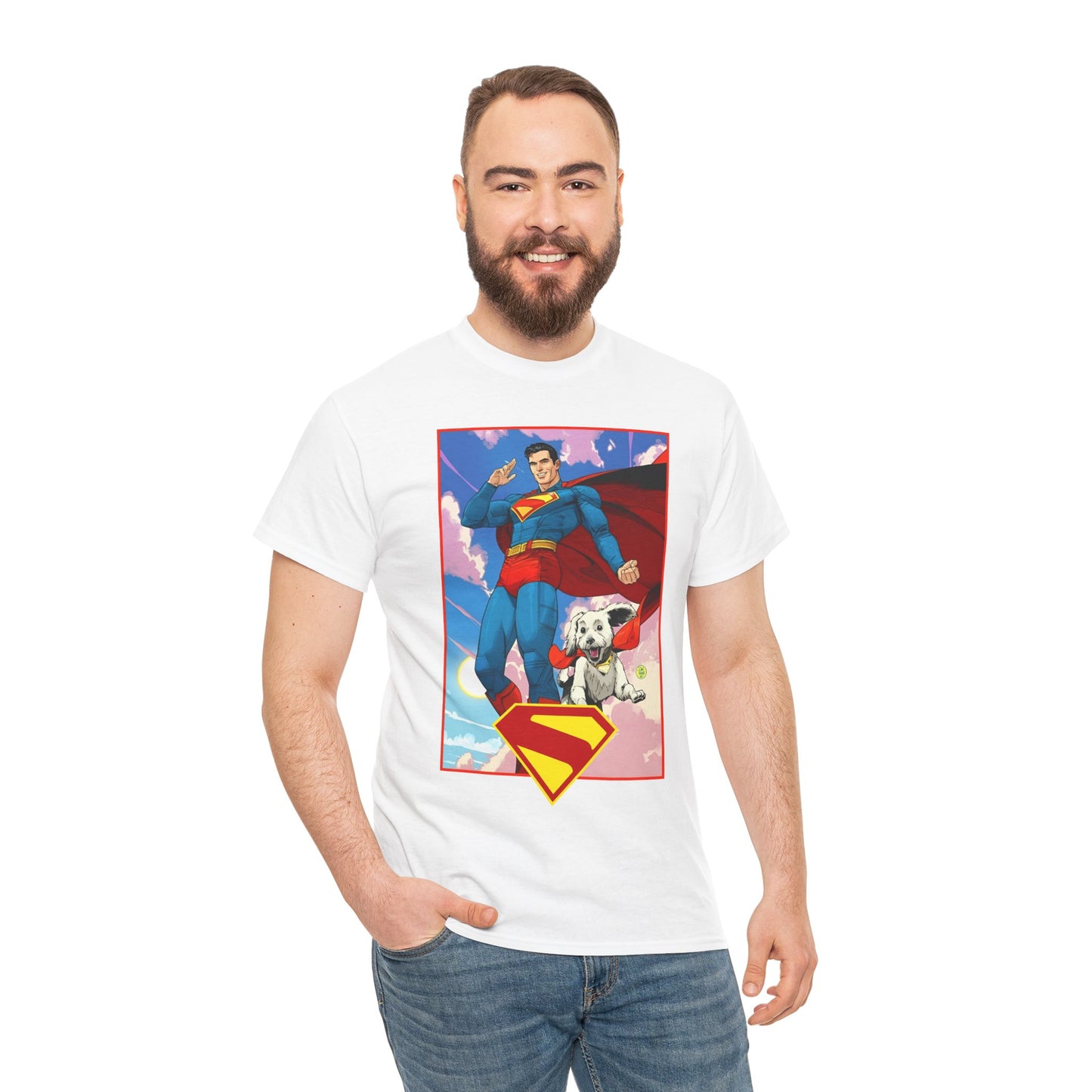 Superman & Krypto T-Shirt - DC Comics - New James Gunn Movie 2025 - Dan Mora Art - Man of Steel