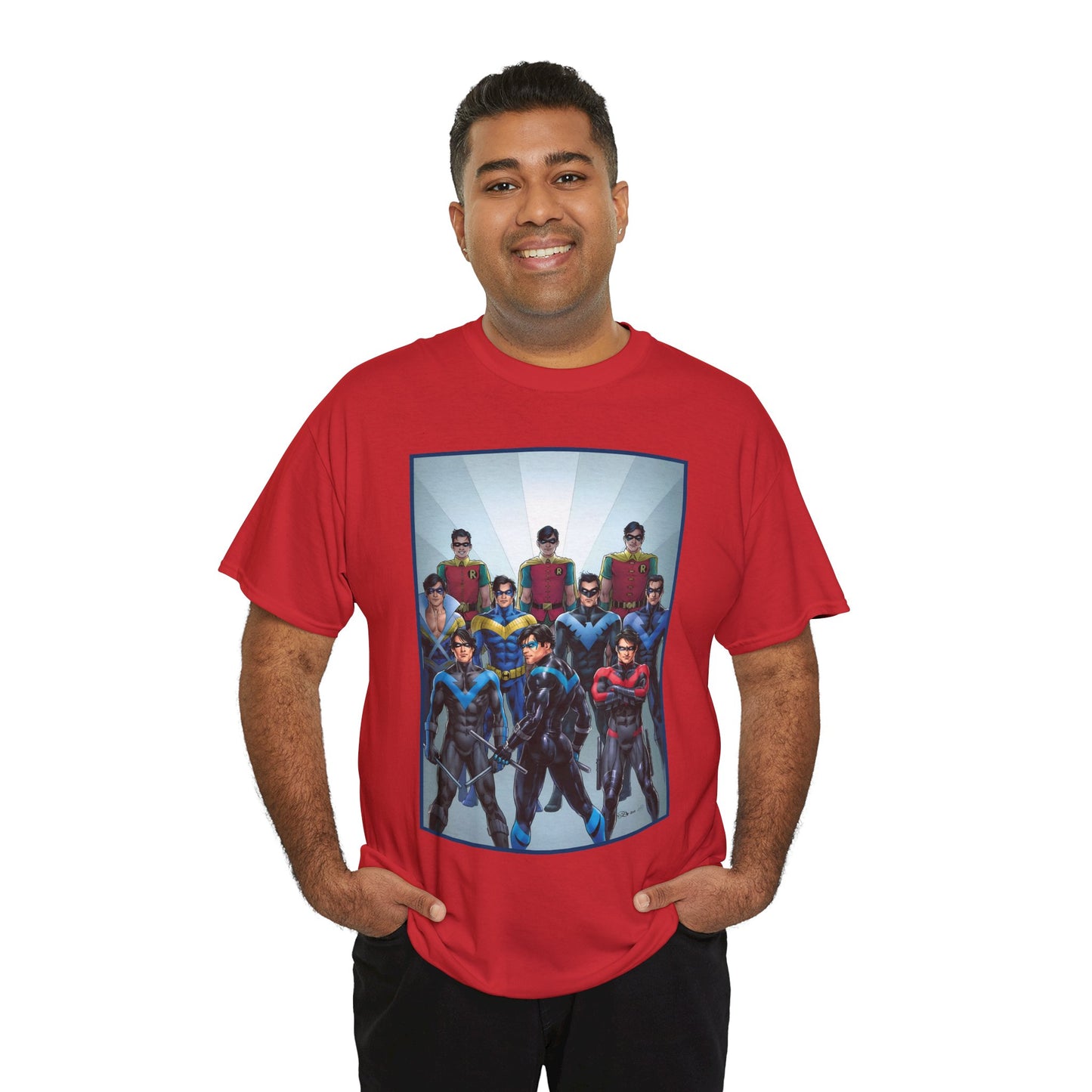 Nightwing Through the Ages T-Shirt - Nicola Scott Art - Dick Grayson, Robin the Boy Wonder - Batman Sidekick - New Teen Titans Leader - DC Comics