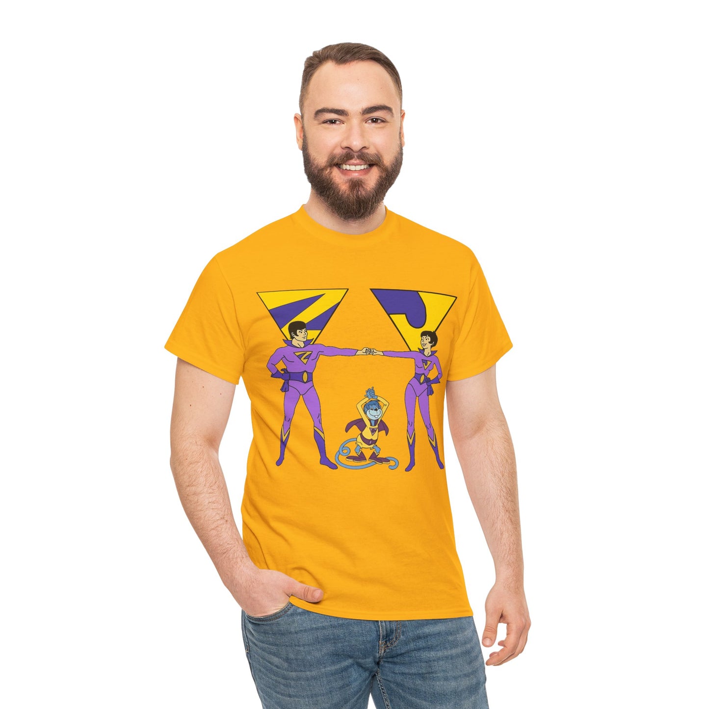 Wonder Twins T-Shirt - Super Friends - Zan & Jayna - Hanna-Barbera Cartoon - DC Comics